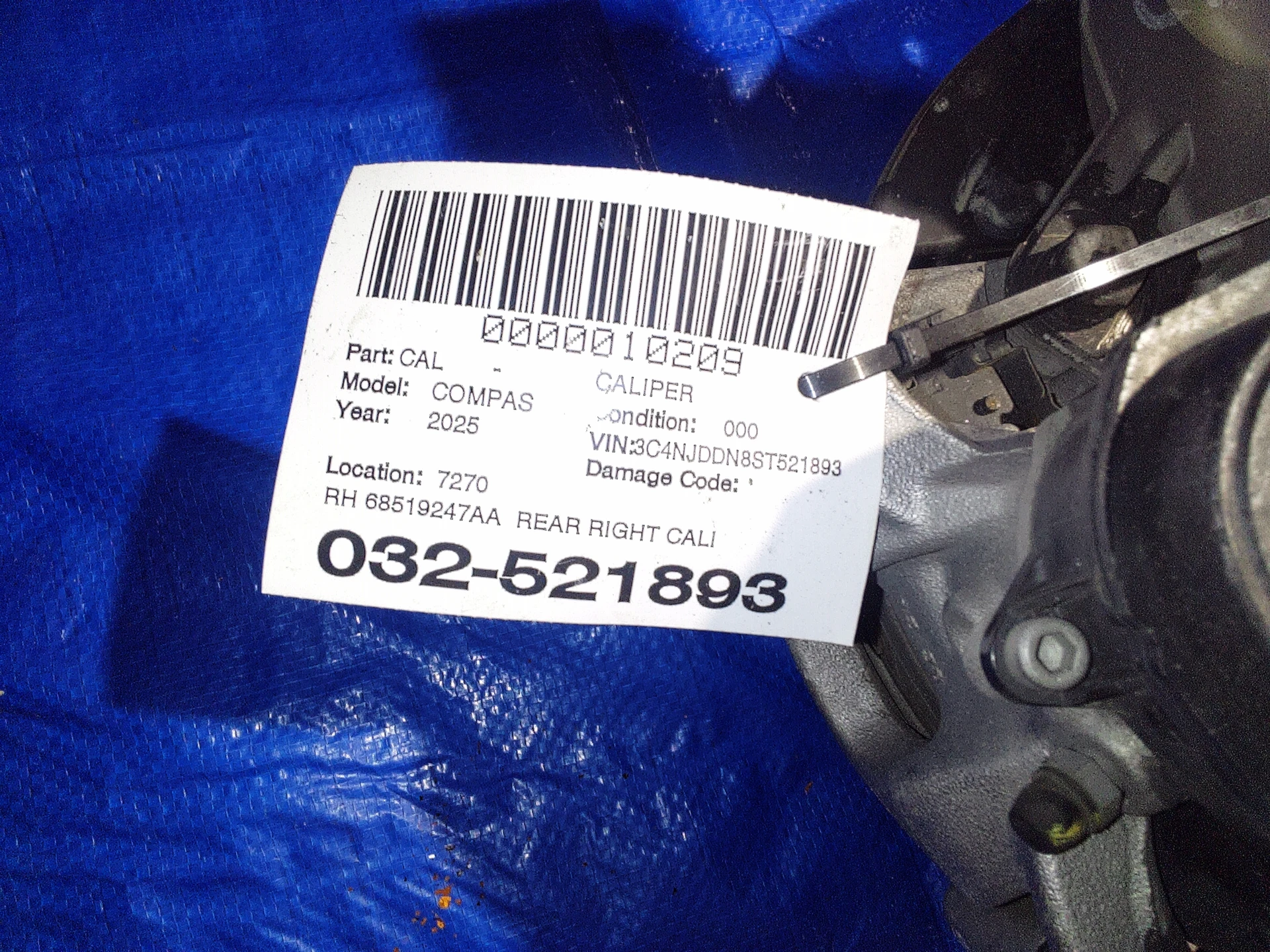 Rh Rear Right Caliper · 2