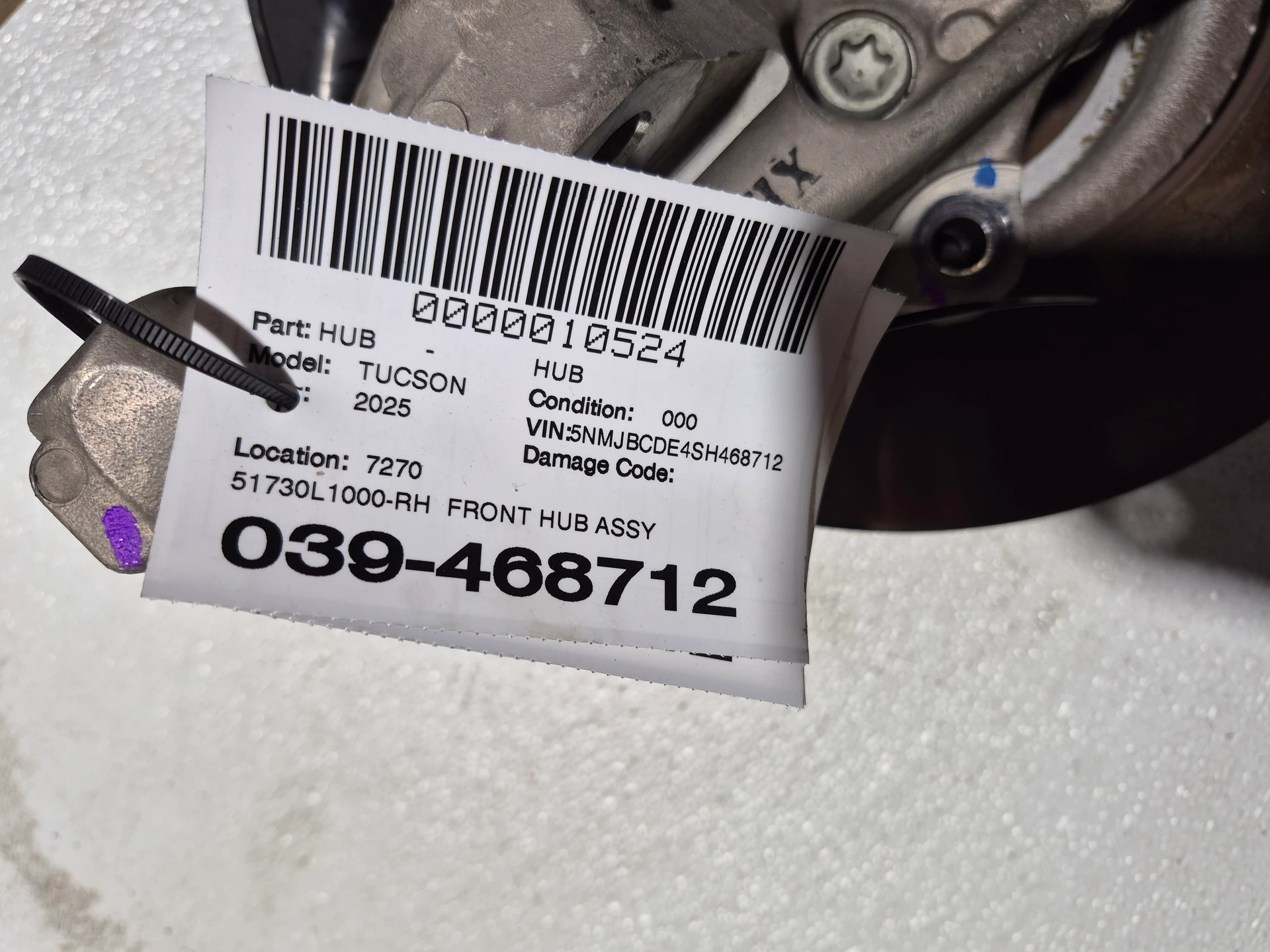 Rh Front Hub Assy · 2