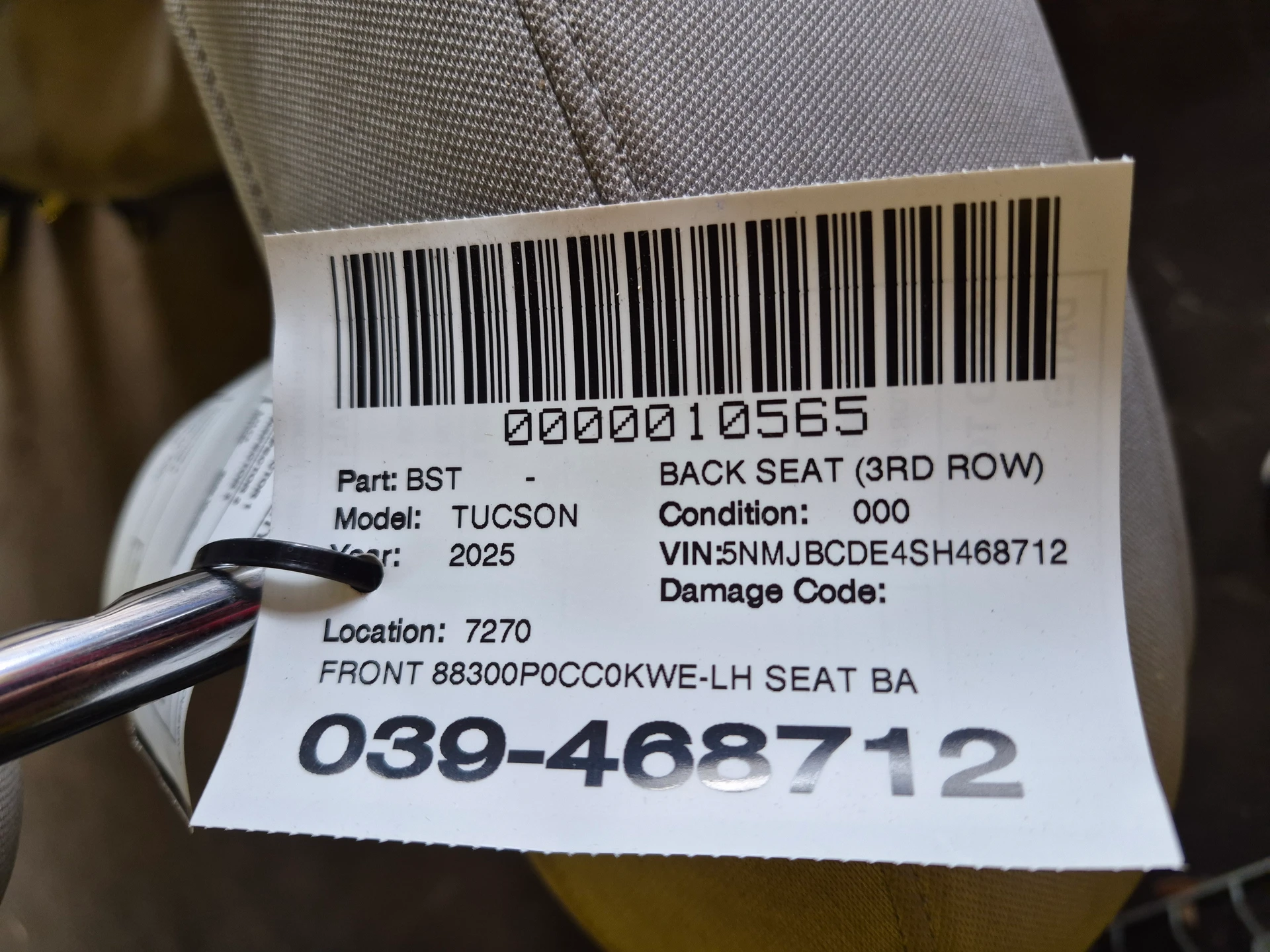 Front Seat Back Assy · 2