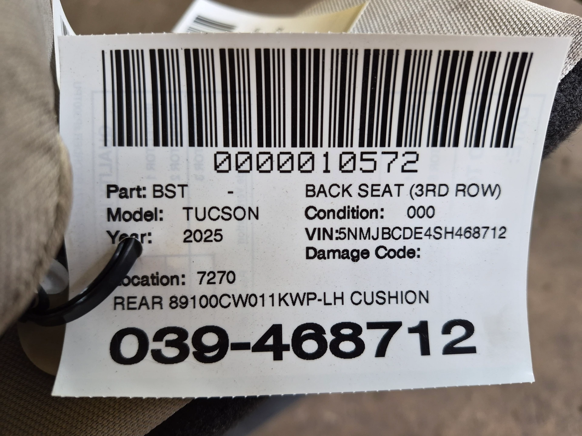 Rear Cushion Assy · 2
