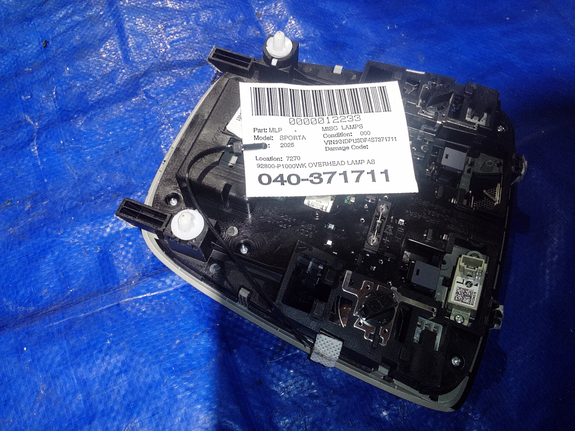 Overhead Lamp Assy · 2