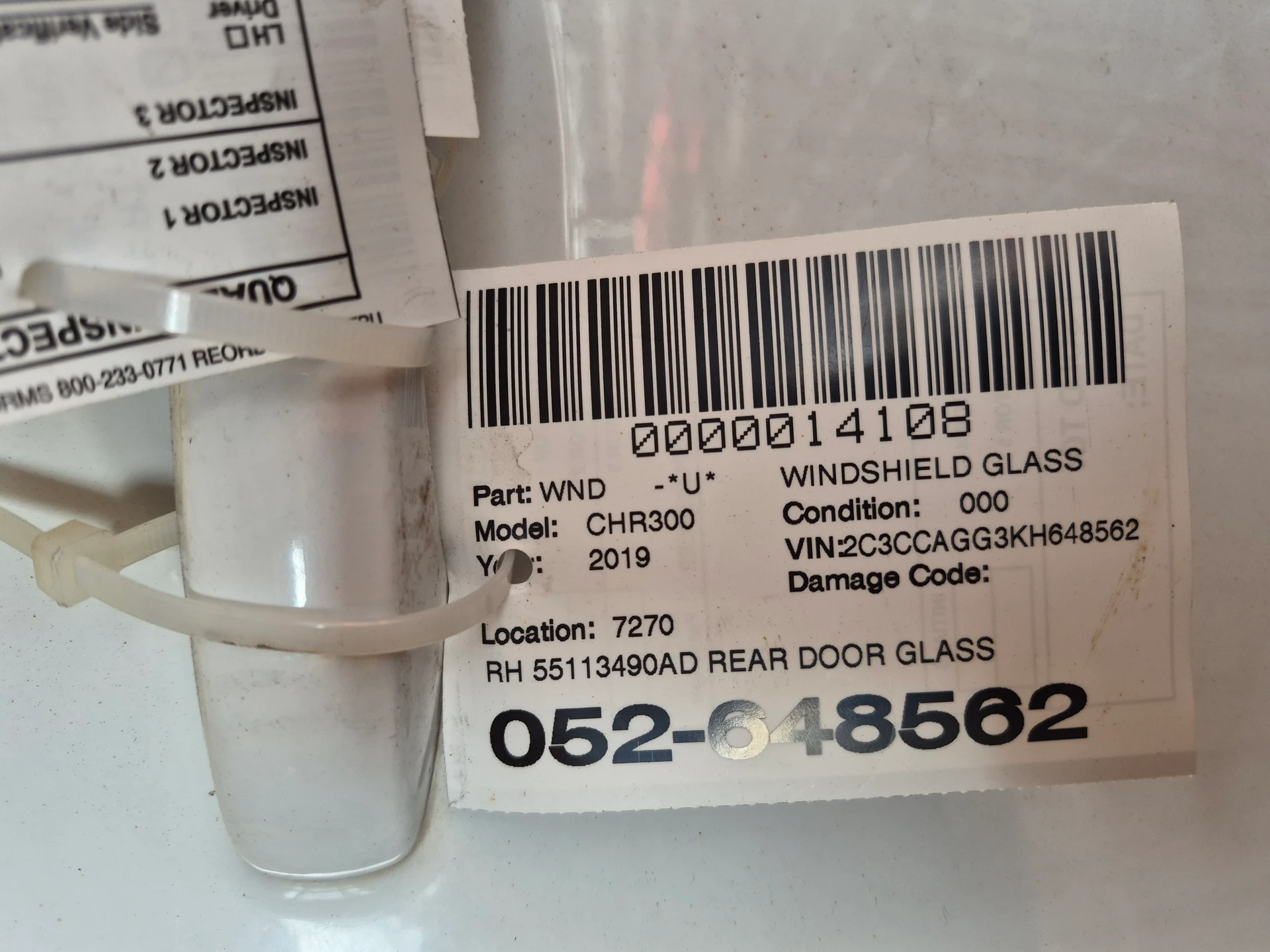 Rh Rear Door Glass · 2