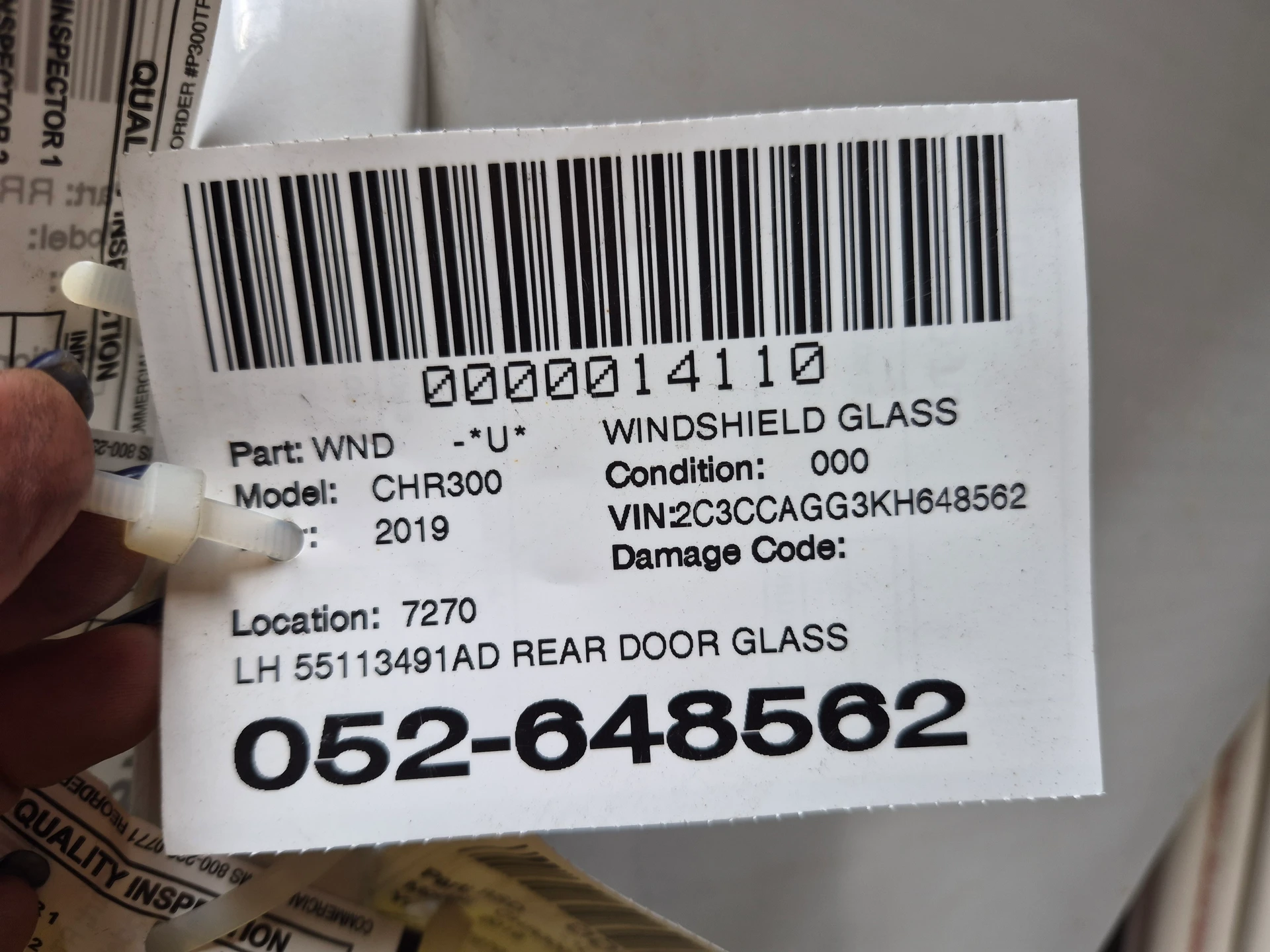 Lh Rear Door Glass · 2
