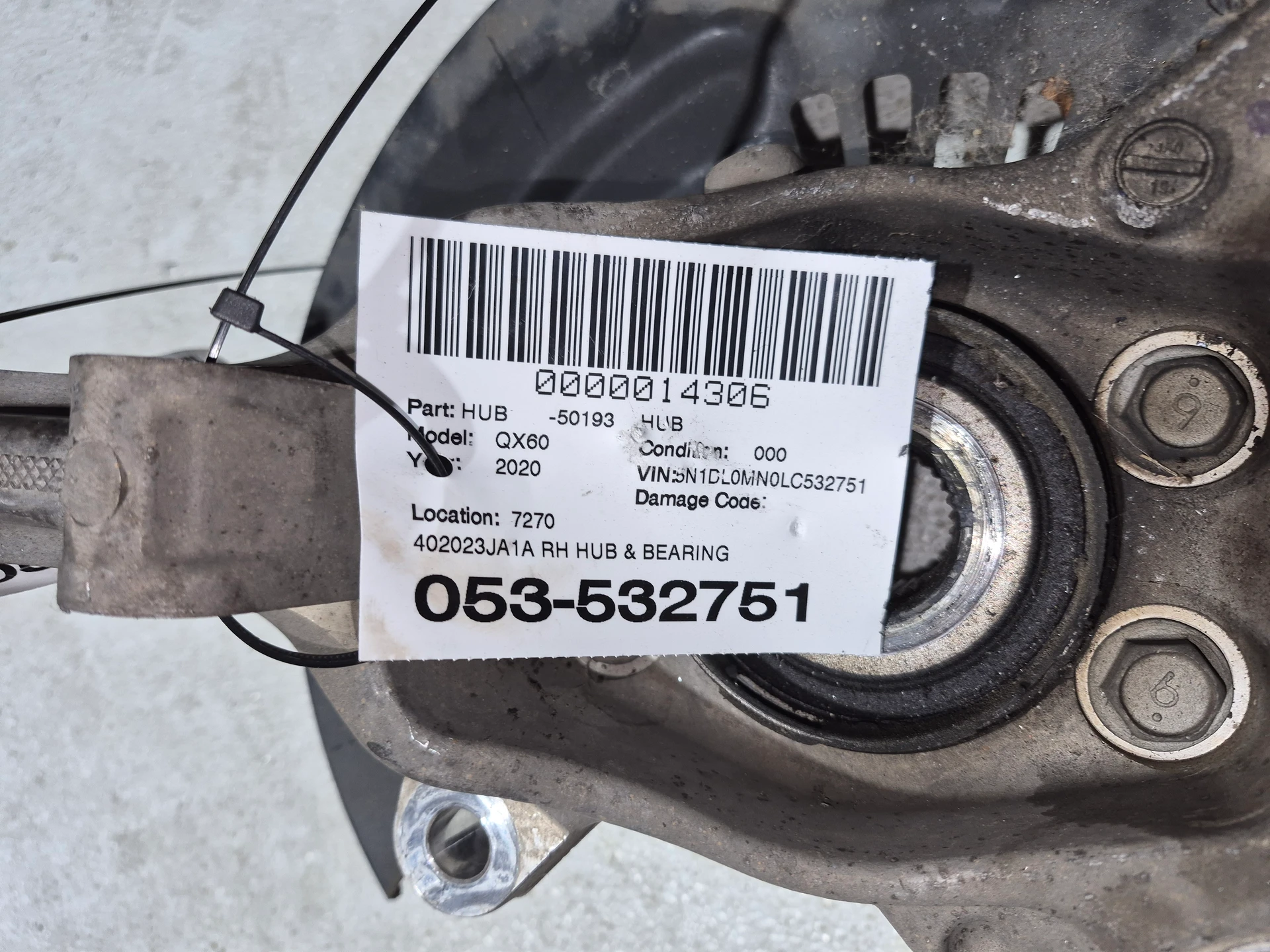 Rh Hub & Bearing · 2