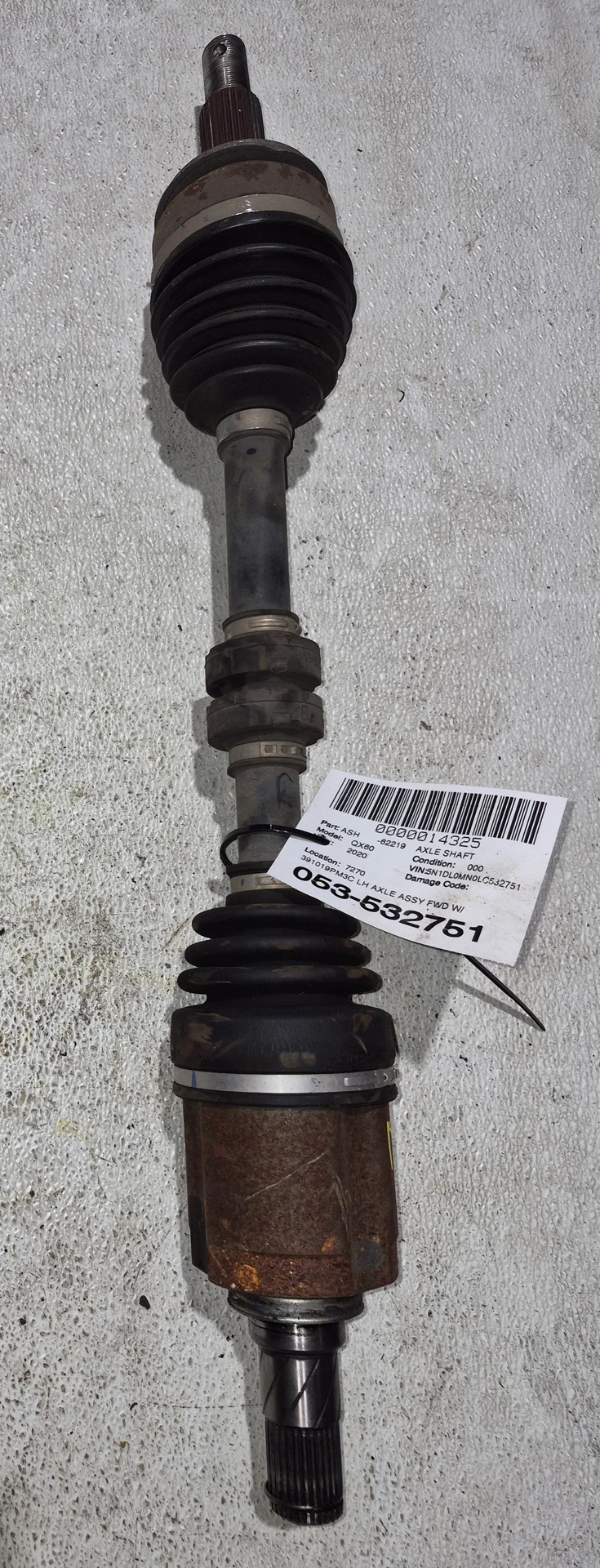Lh Axle Assy Fwd w/o Hybrid · 1