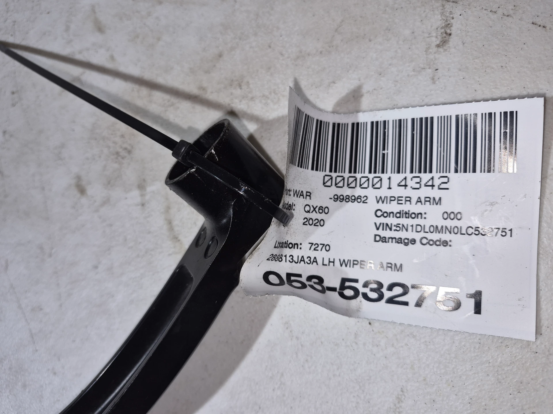 Lh Wiper Arm · 2
