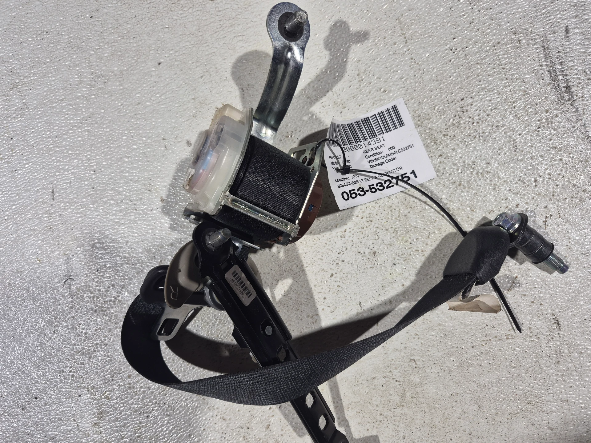 Lt Belt & Retractor Graphite · 1