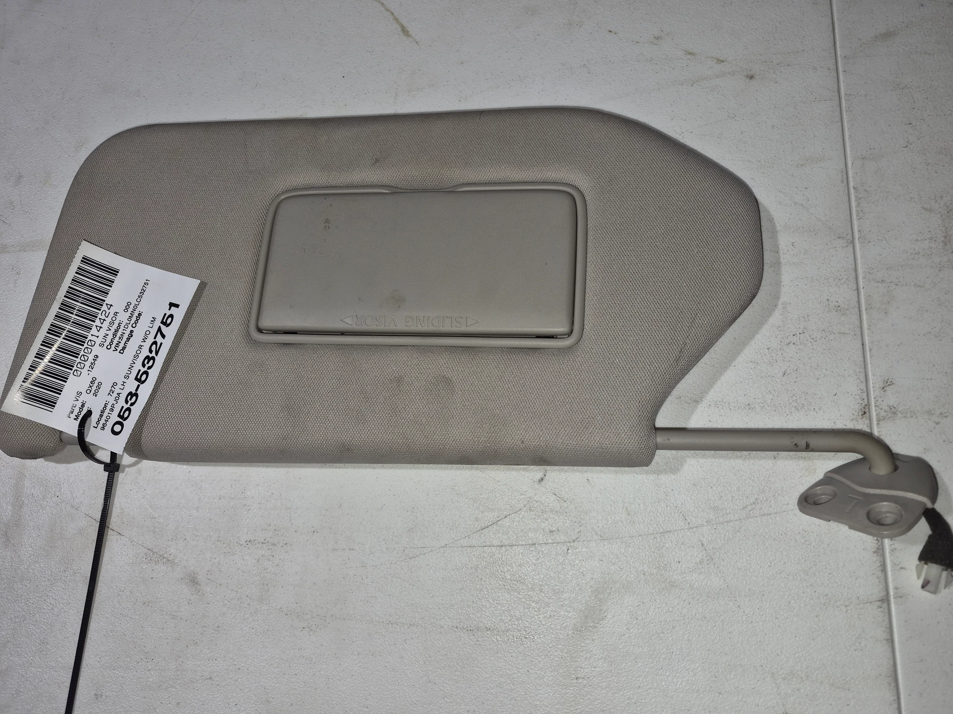 Lh Sunvisor w/o Limited Pkg · 1