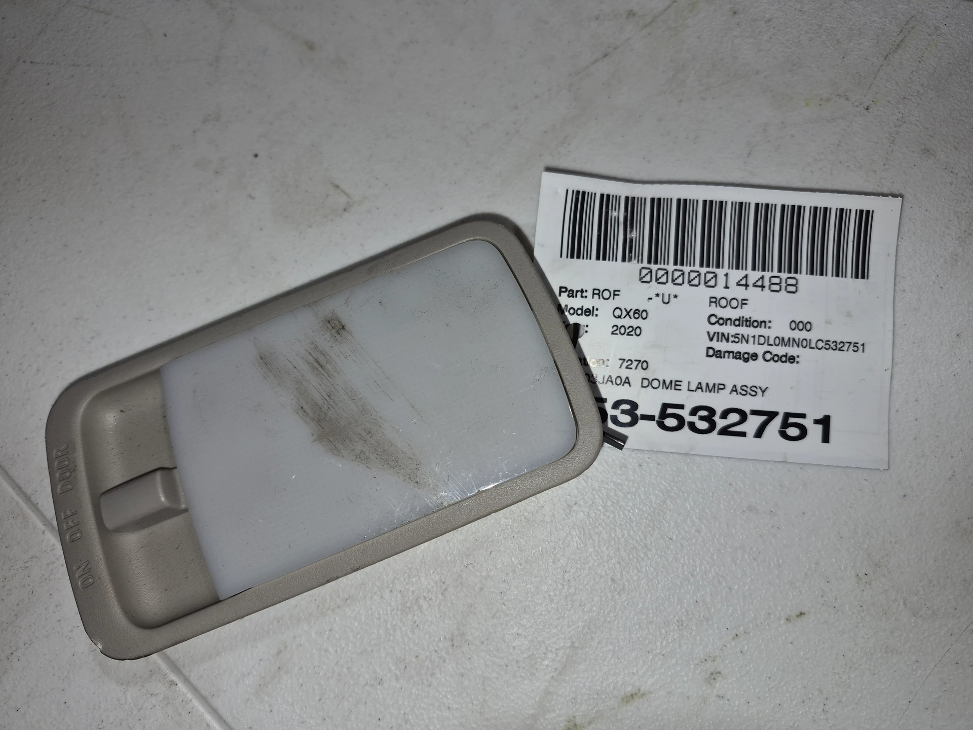 Dome Lamp Assy · 1