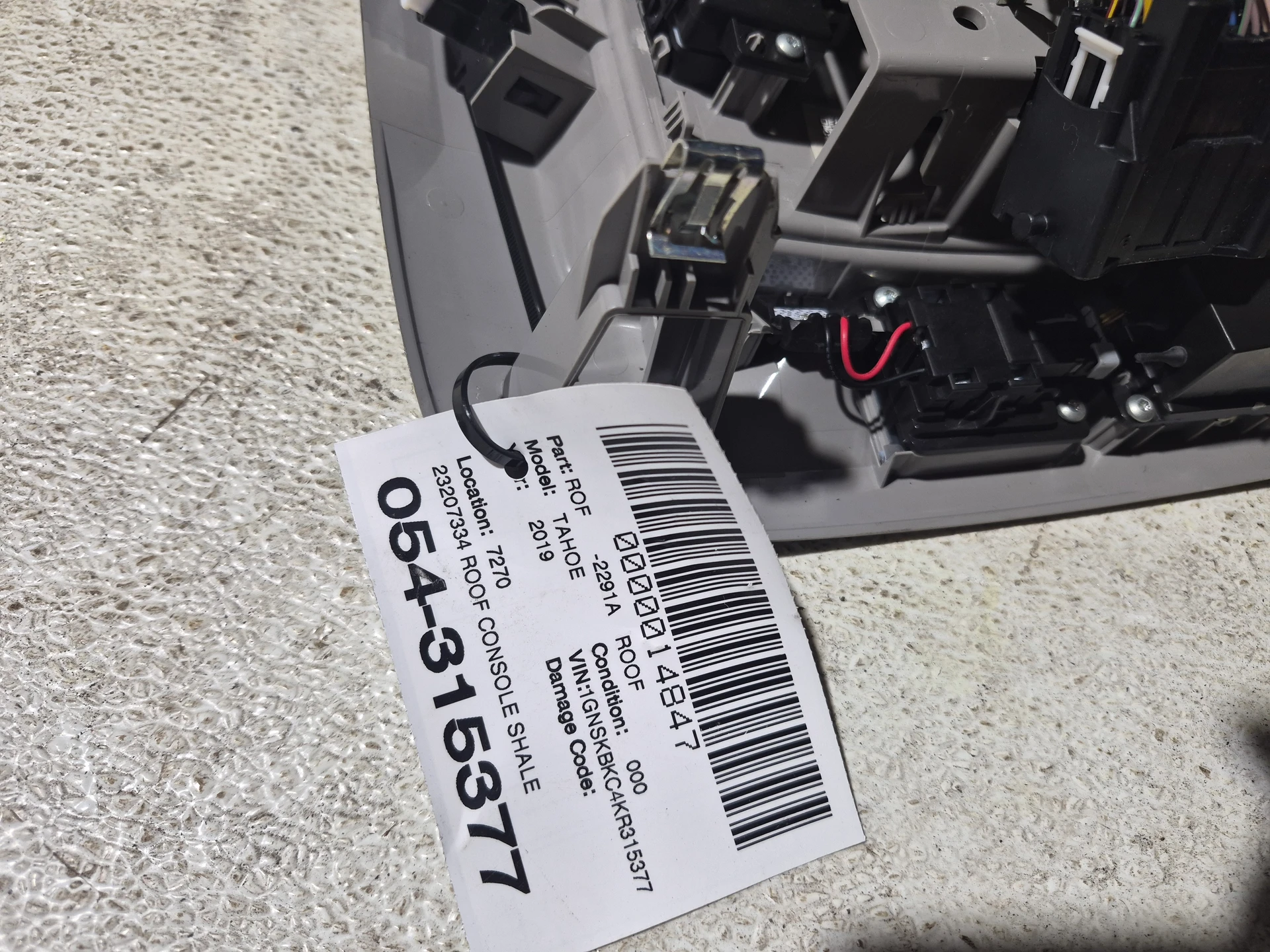 Roof Console Shale · 2
