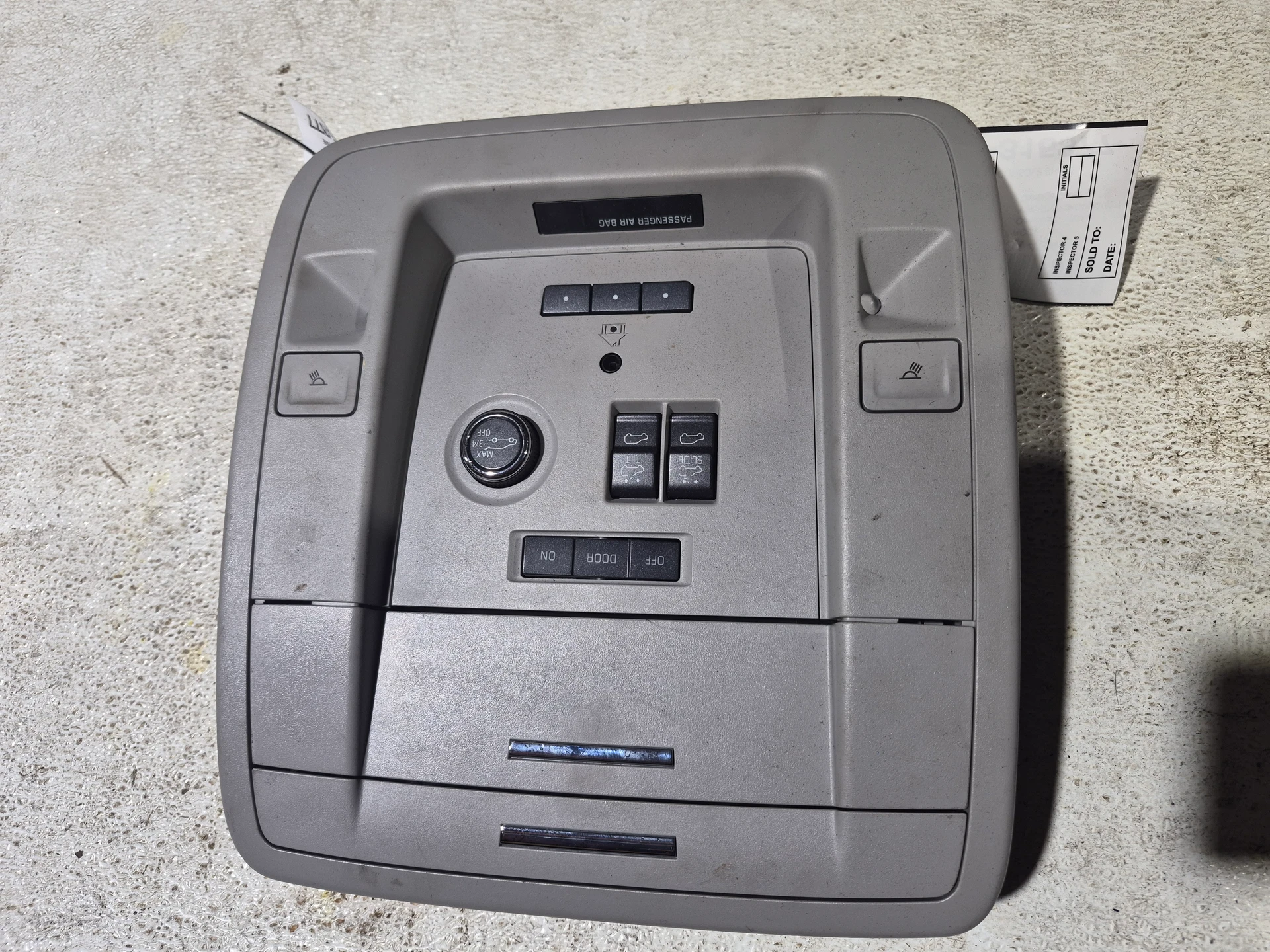 Roof Console w/o Power Liftgate Shale · 1