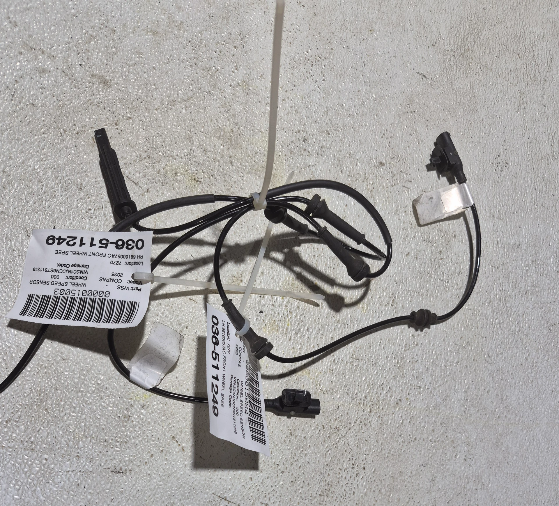 Rh Front Wheel Speed Sensor · 1