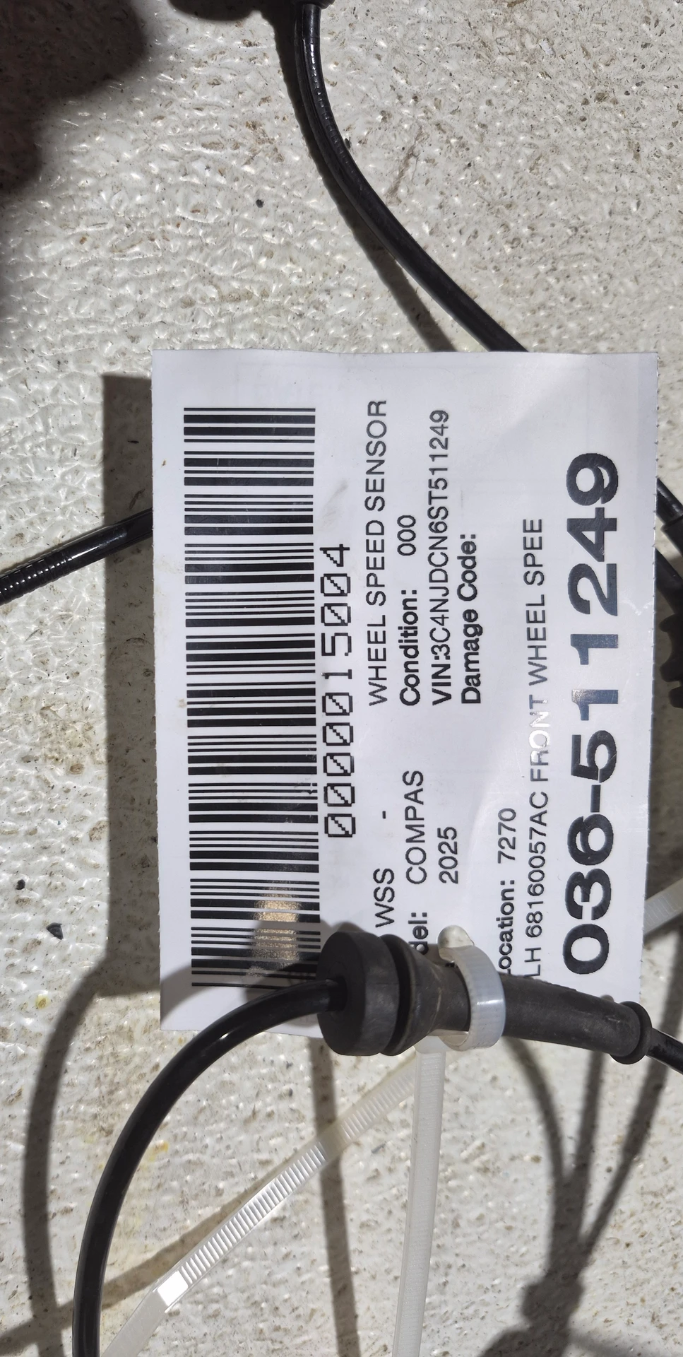 Lh Front Wheel Speed Sensor · 2