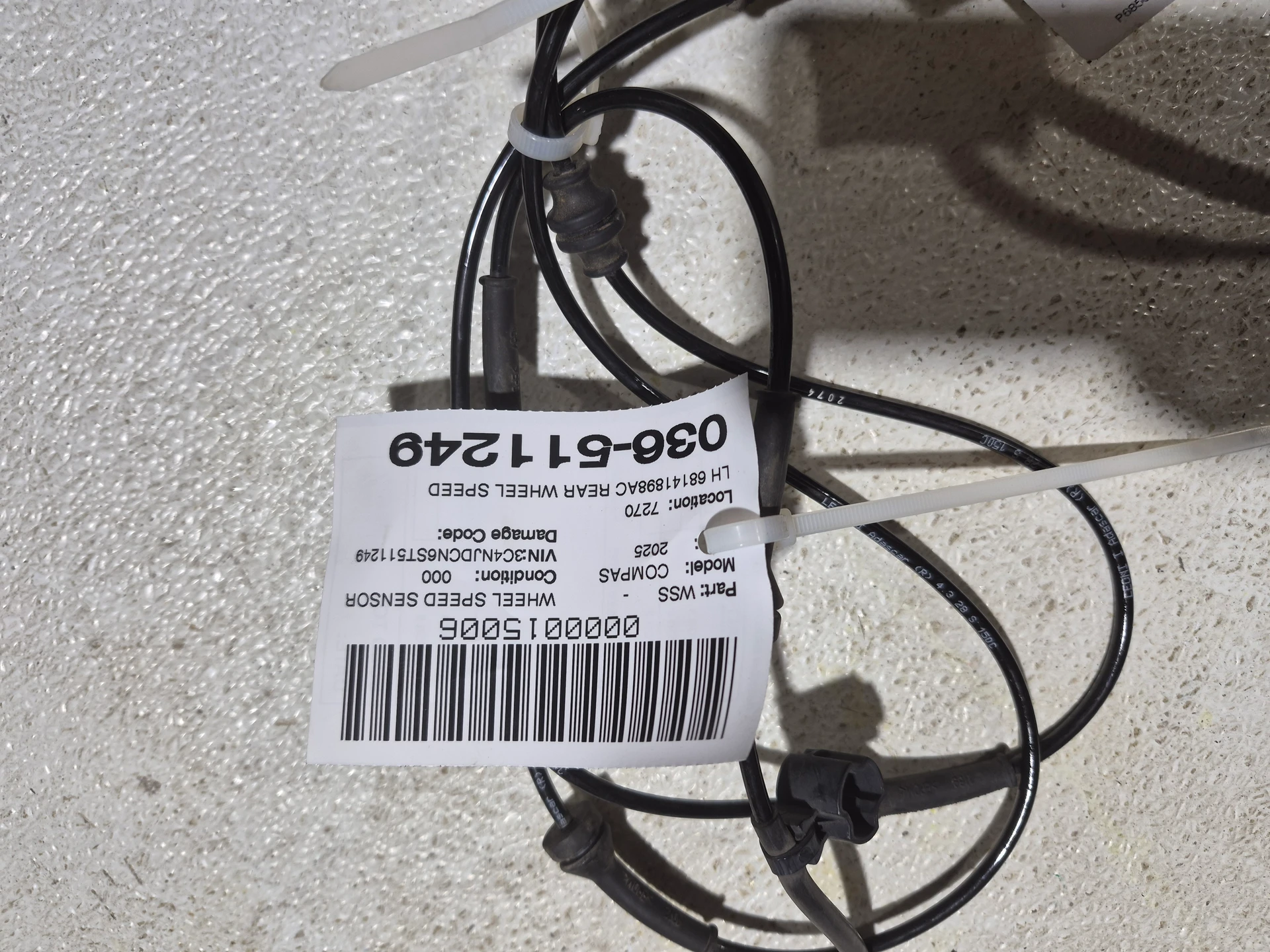 Lh Rear Wheel Speed Sensor · 2