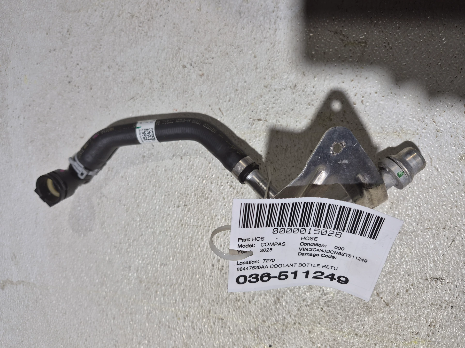 Coolant Bottle Retun Hose · 1