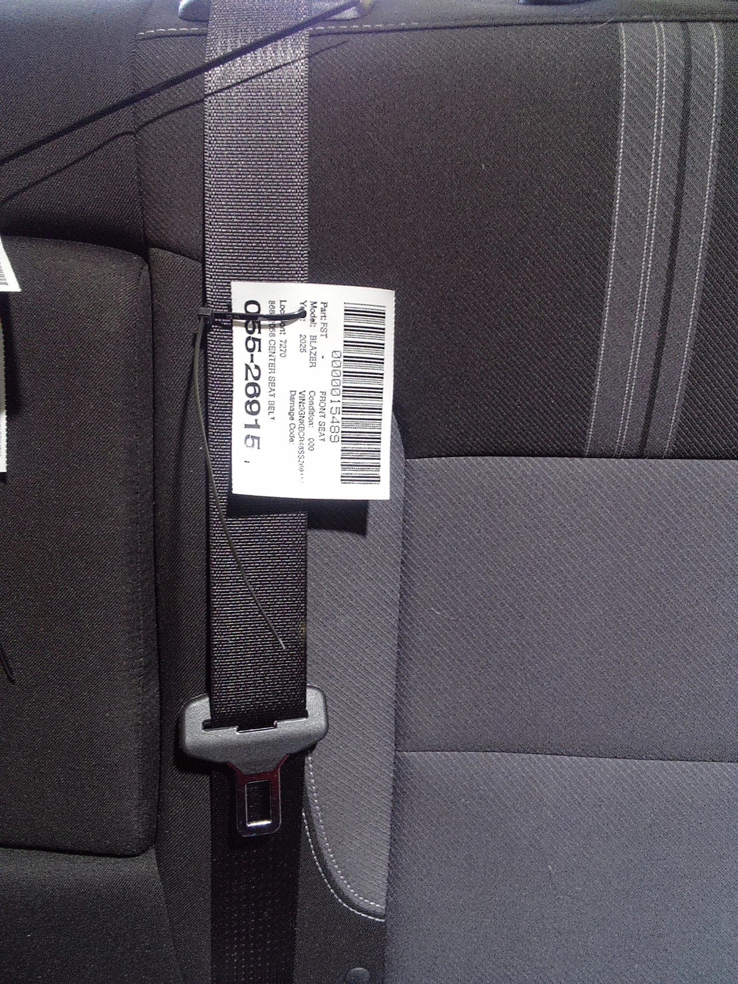 Center Seat Belt · 2