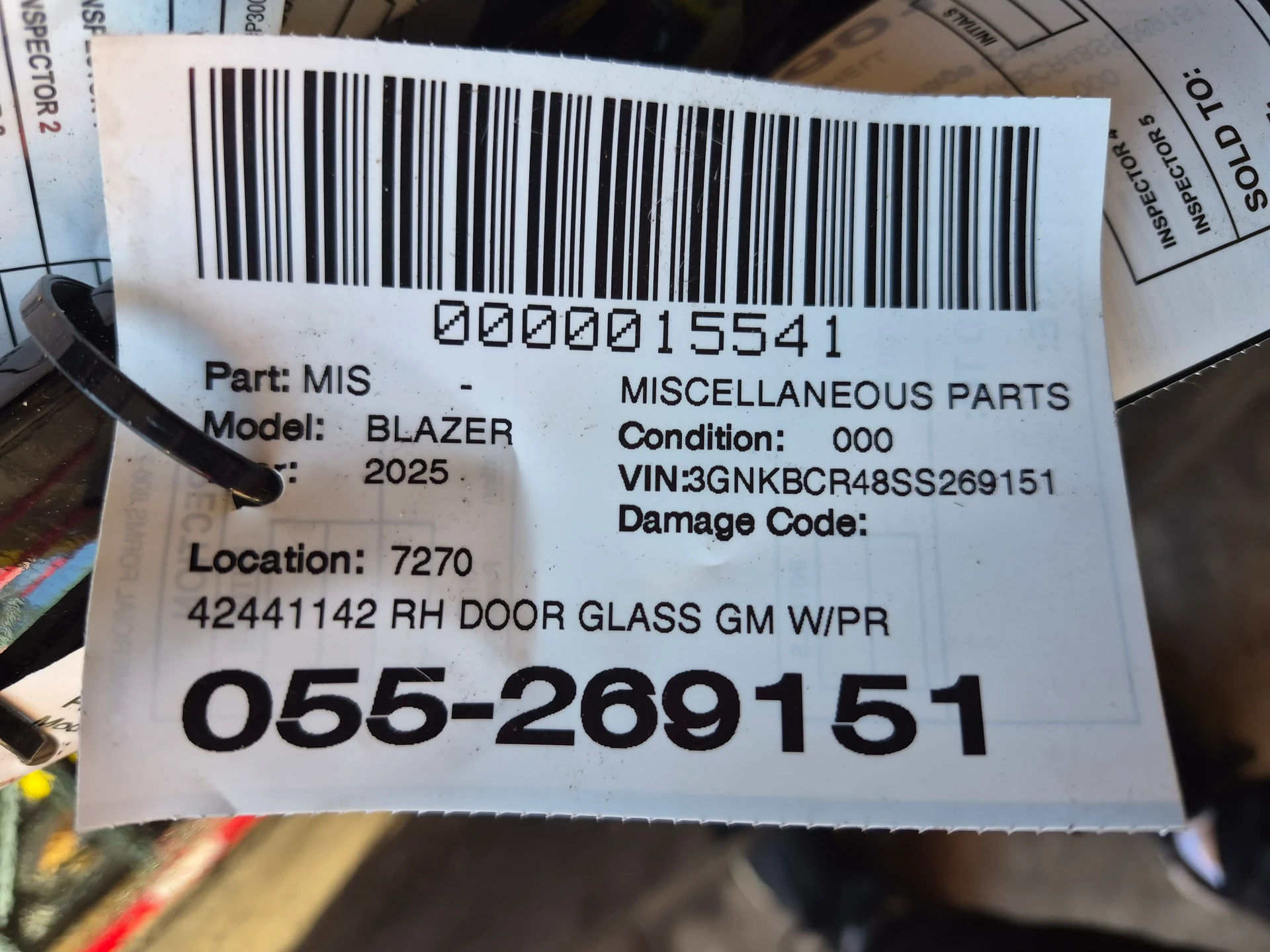 Rh Door Glass · 2
