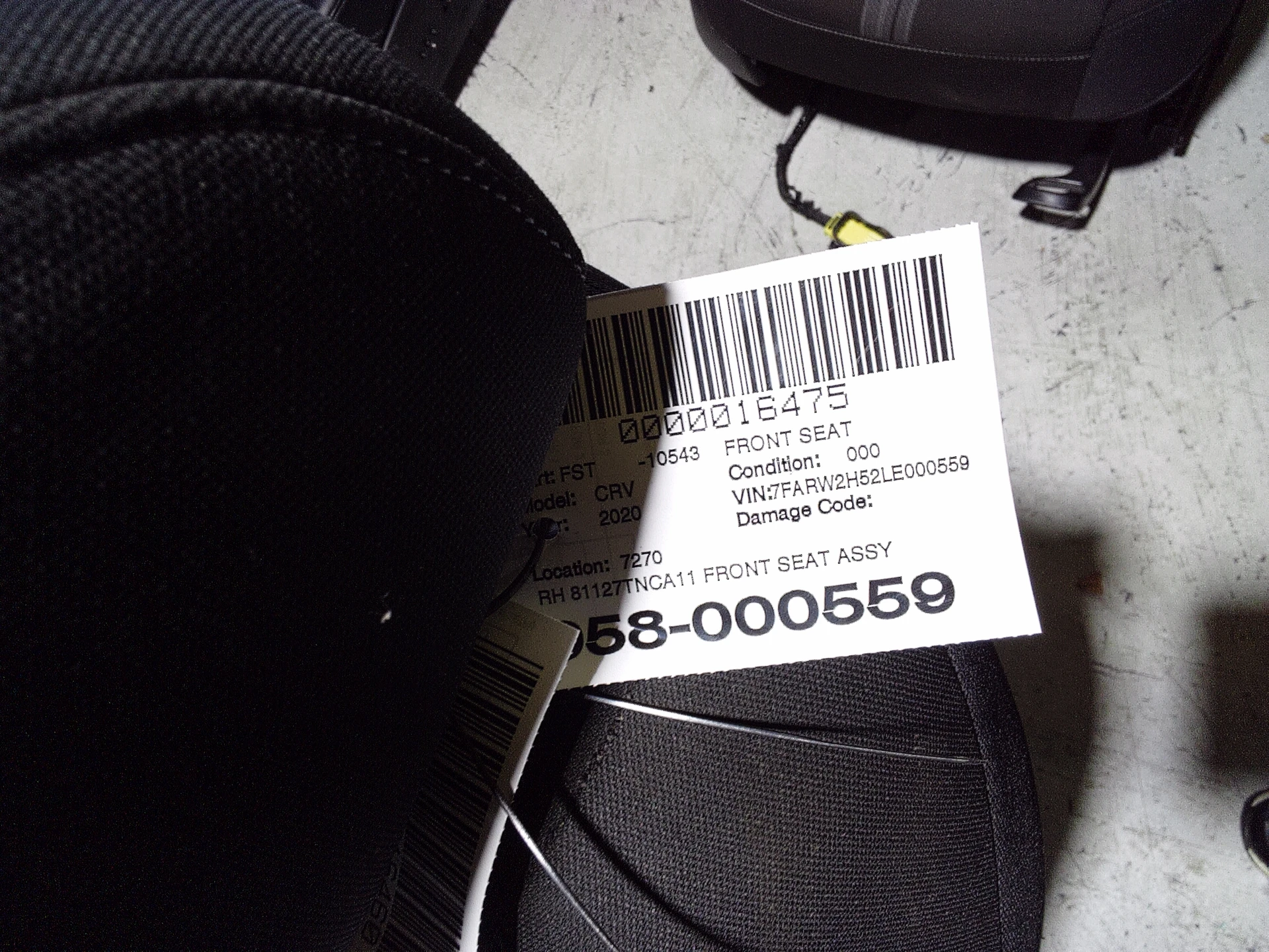 Rh Front Seat Assy · 2
