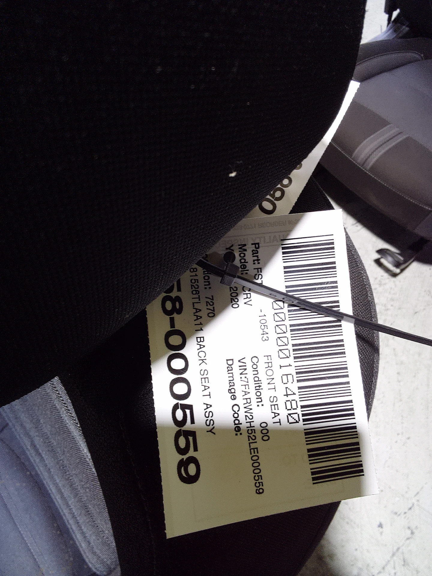 Rh Back Seat Assy · 2