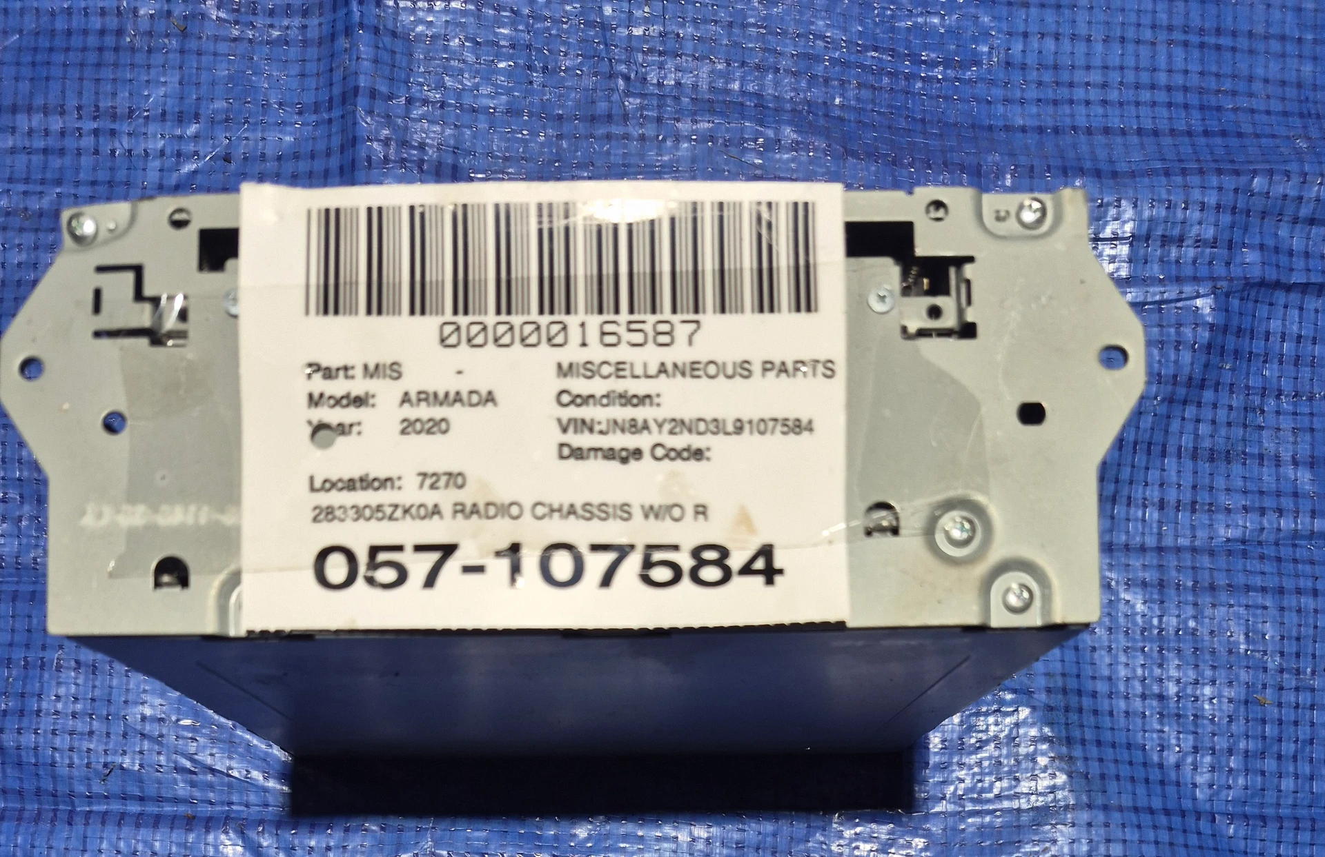 Radio Chassis w/o Rear Dvd · 2