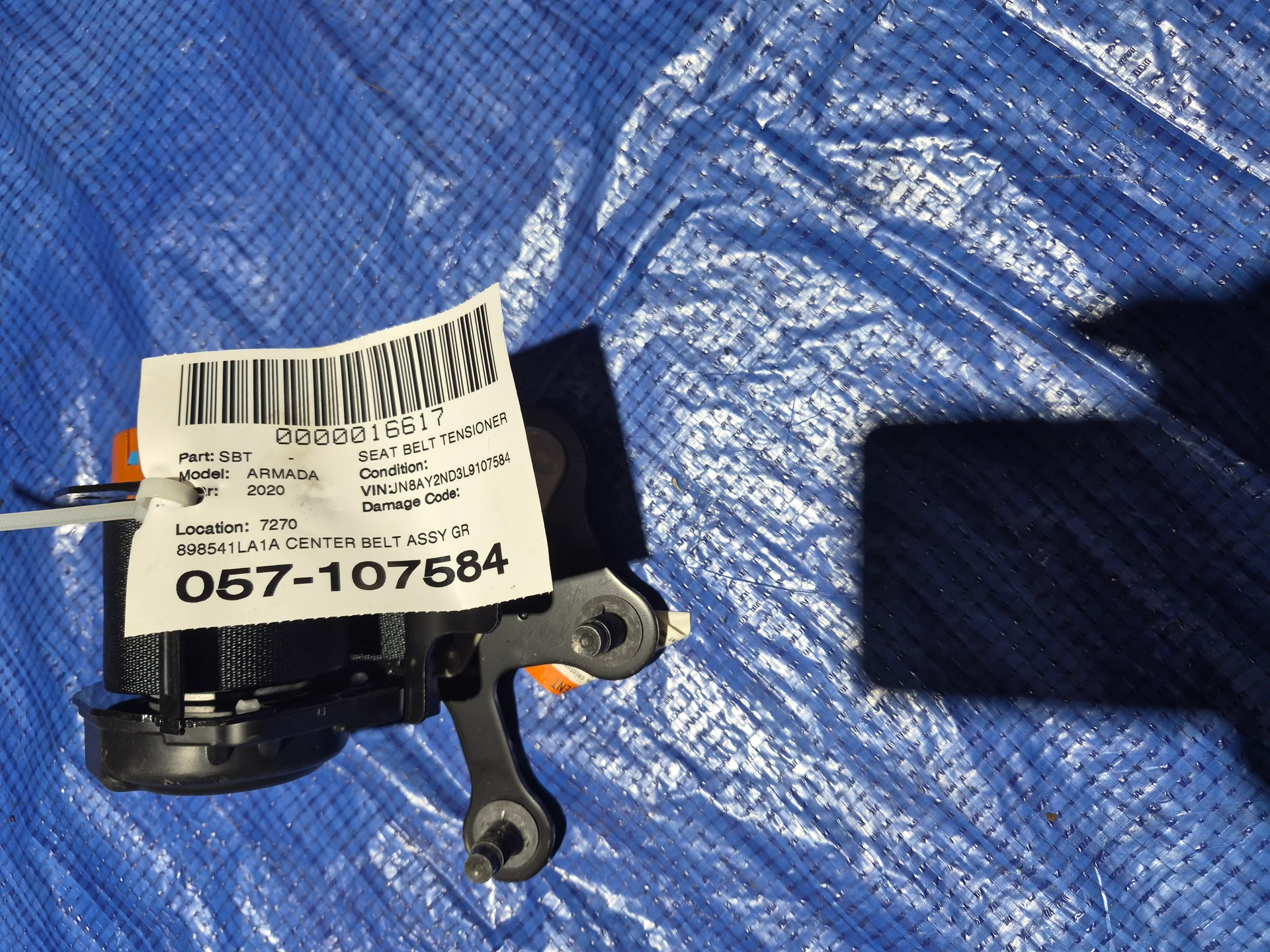 Center Belt Assy Graphite · 2