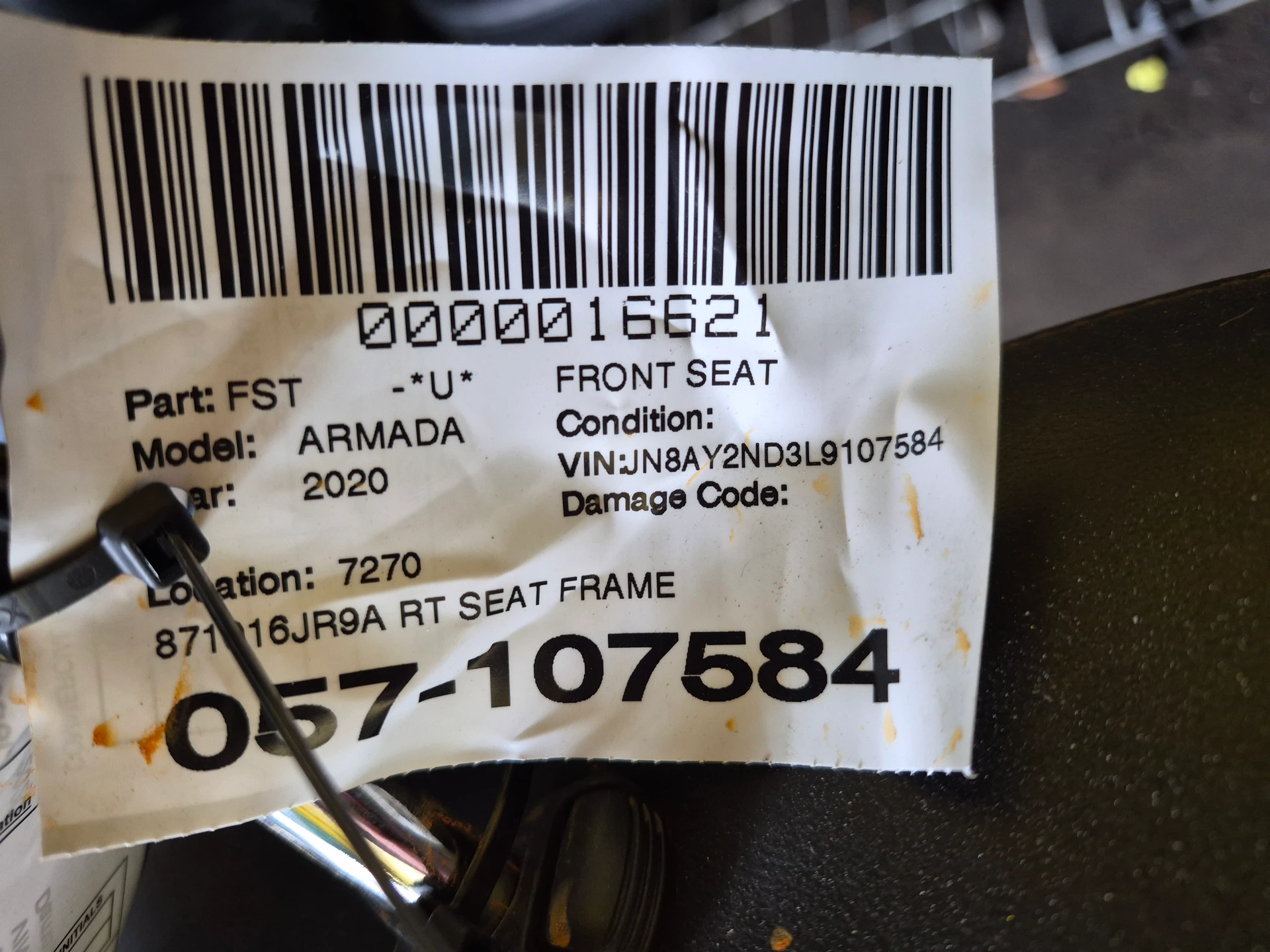 Rt Seat Frame · 2