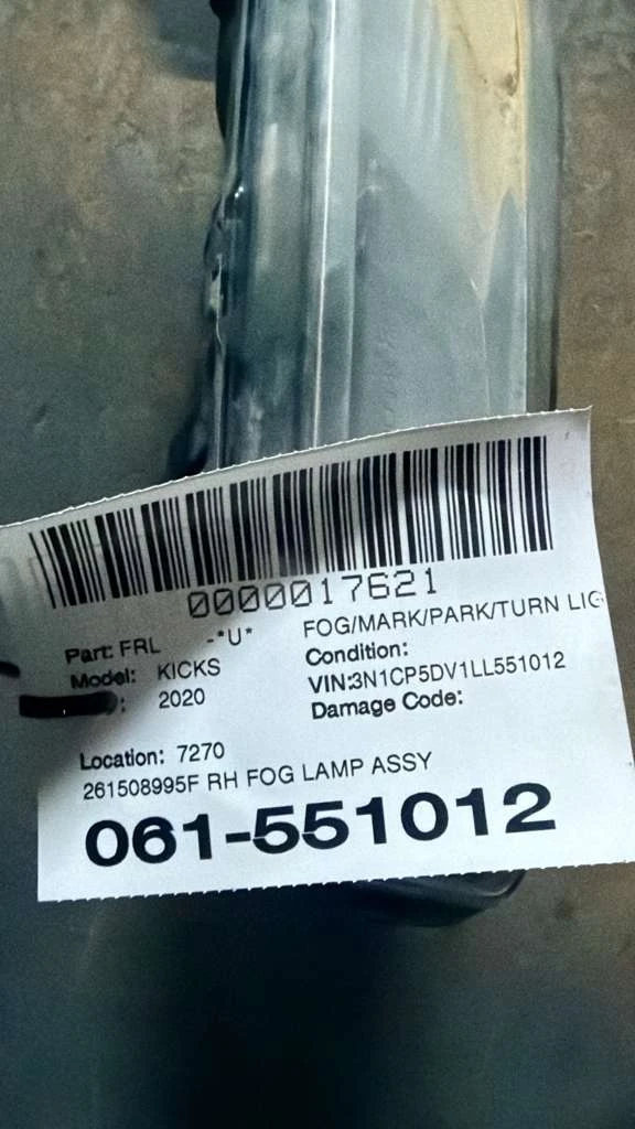 Rh Fog Lamp Assy · 2