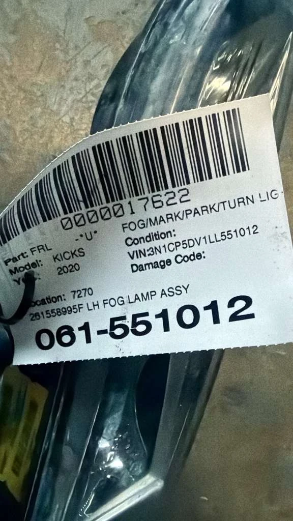 Lh Fog Lamp Assy · 2