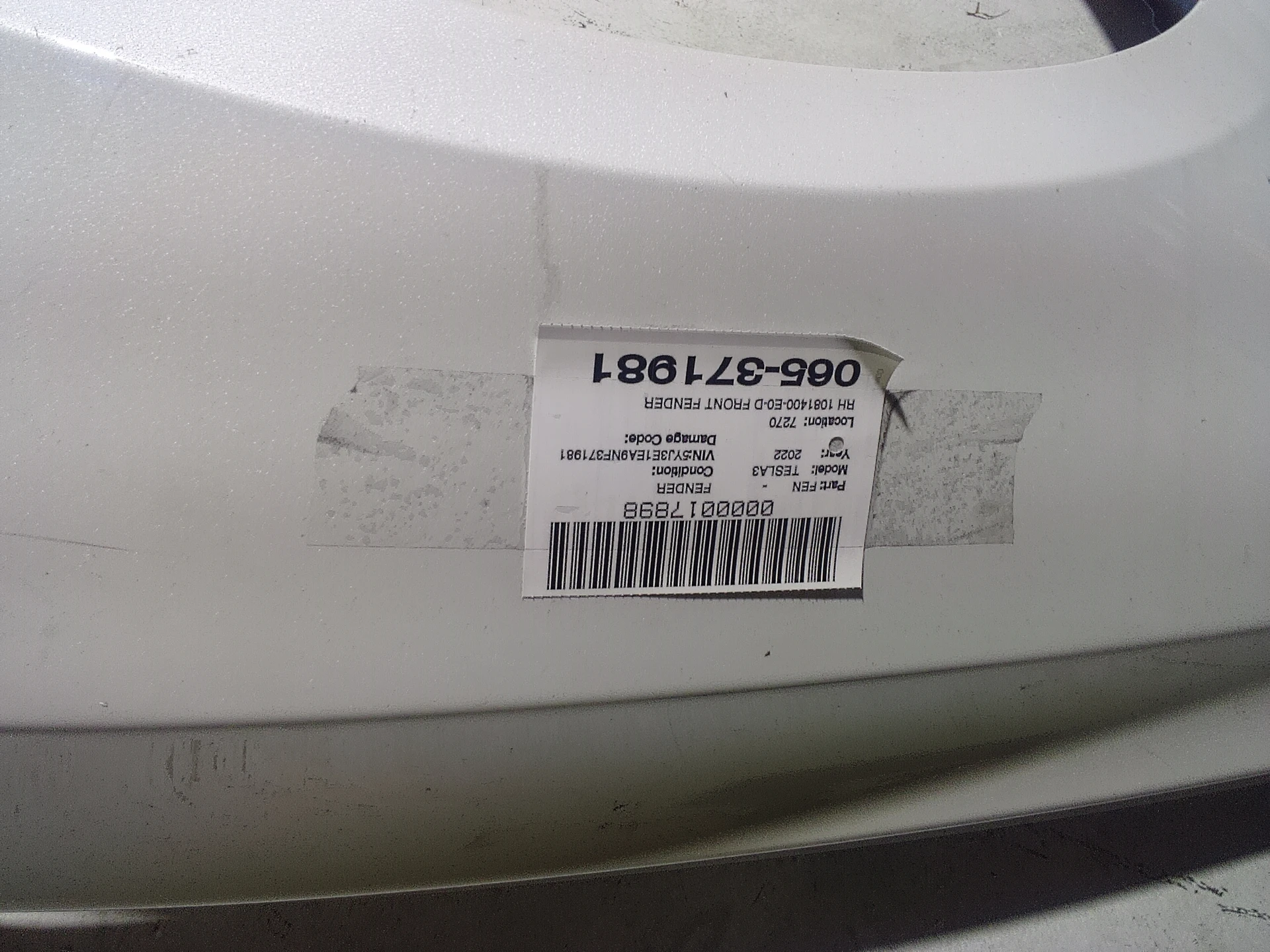 Rh Front Fender · 2
