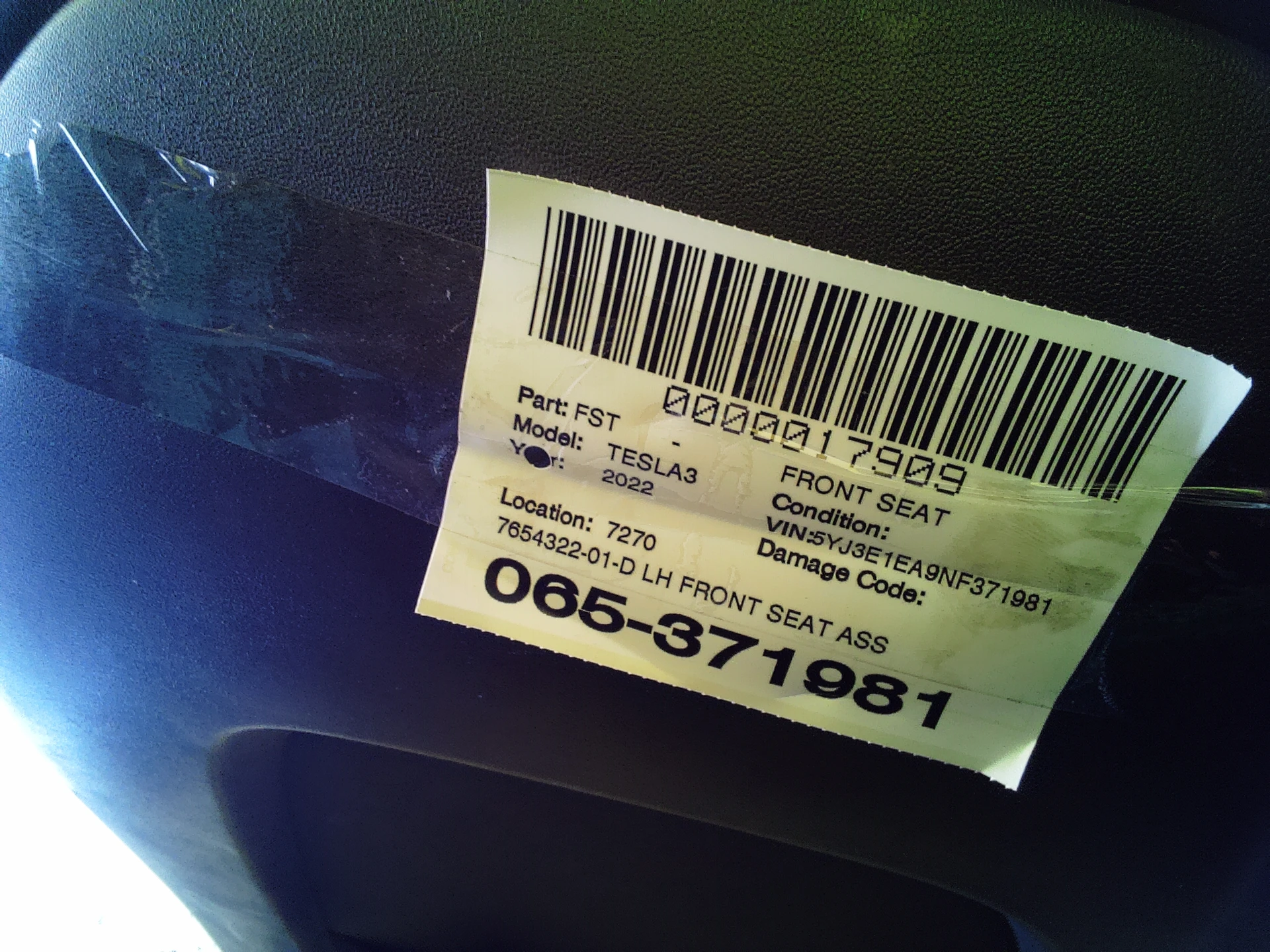 Lh Front Seat Assy · 2