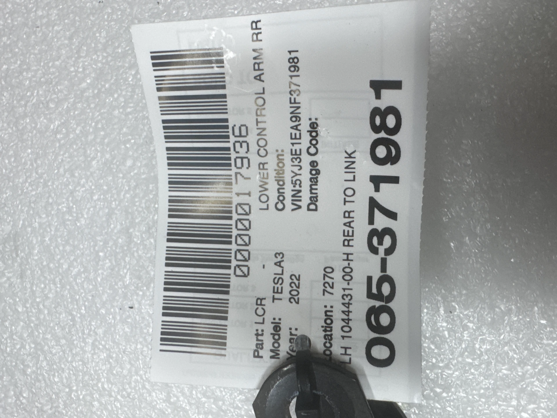 Lh Rear To Link · 2