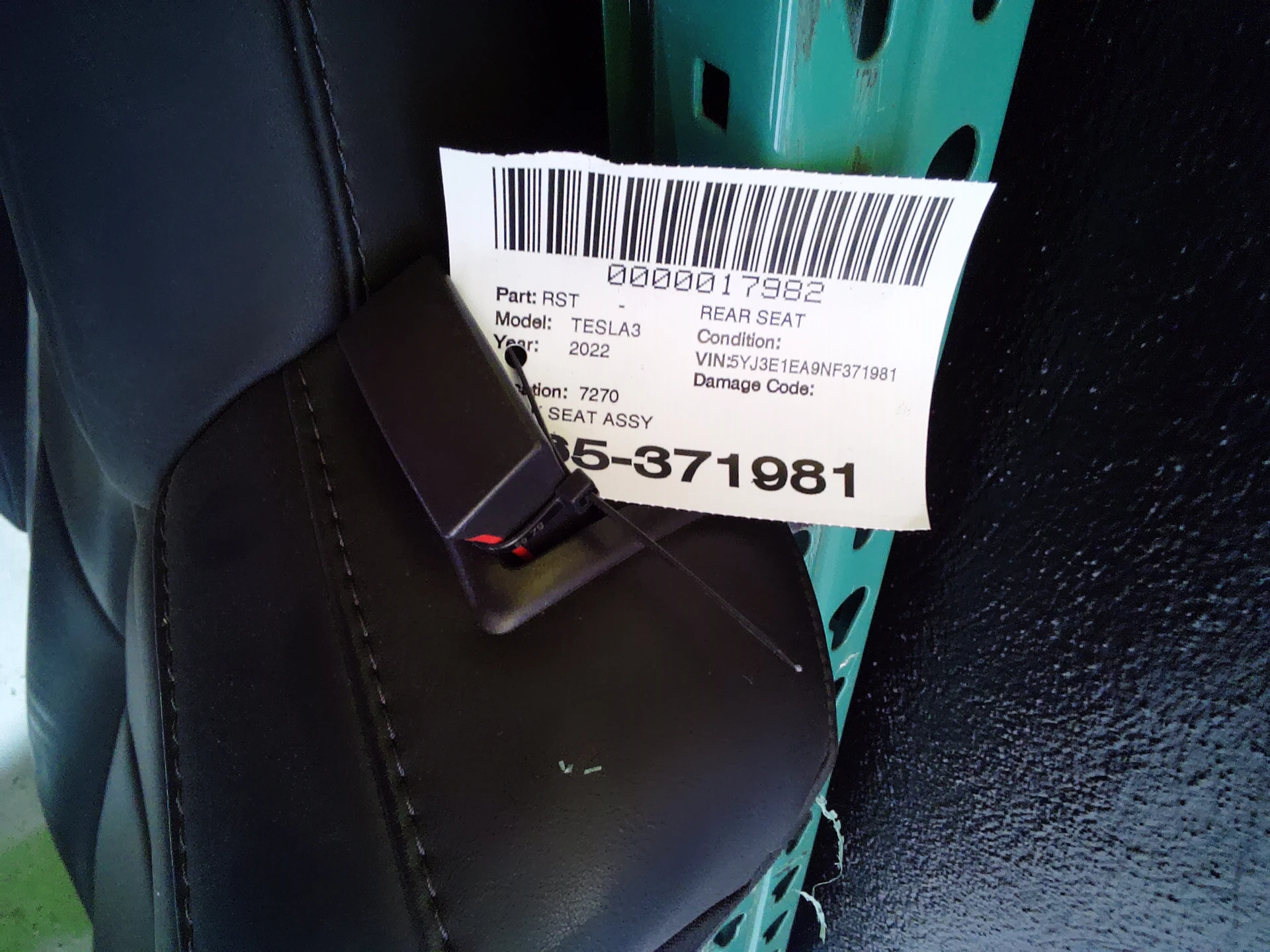 Back Seat Assy · 2