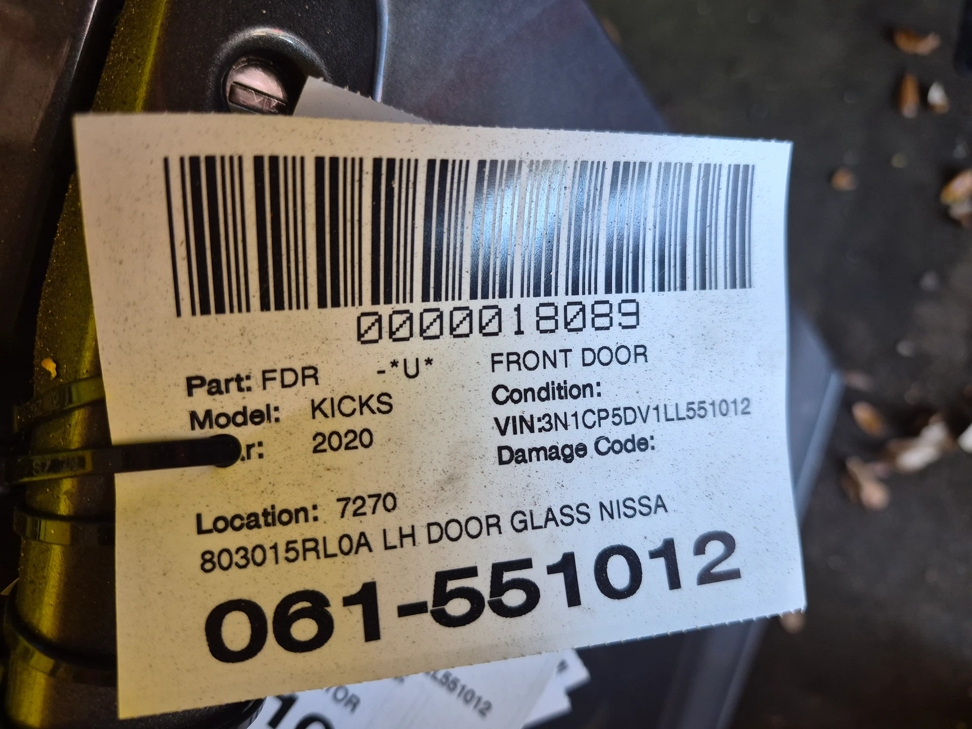 Lh Door Glass · 2