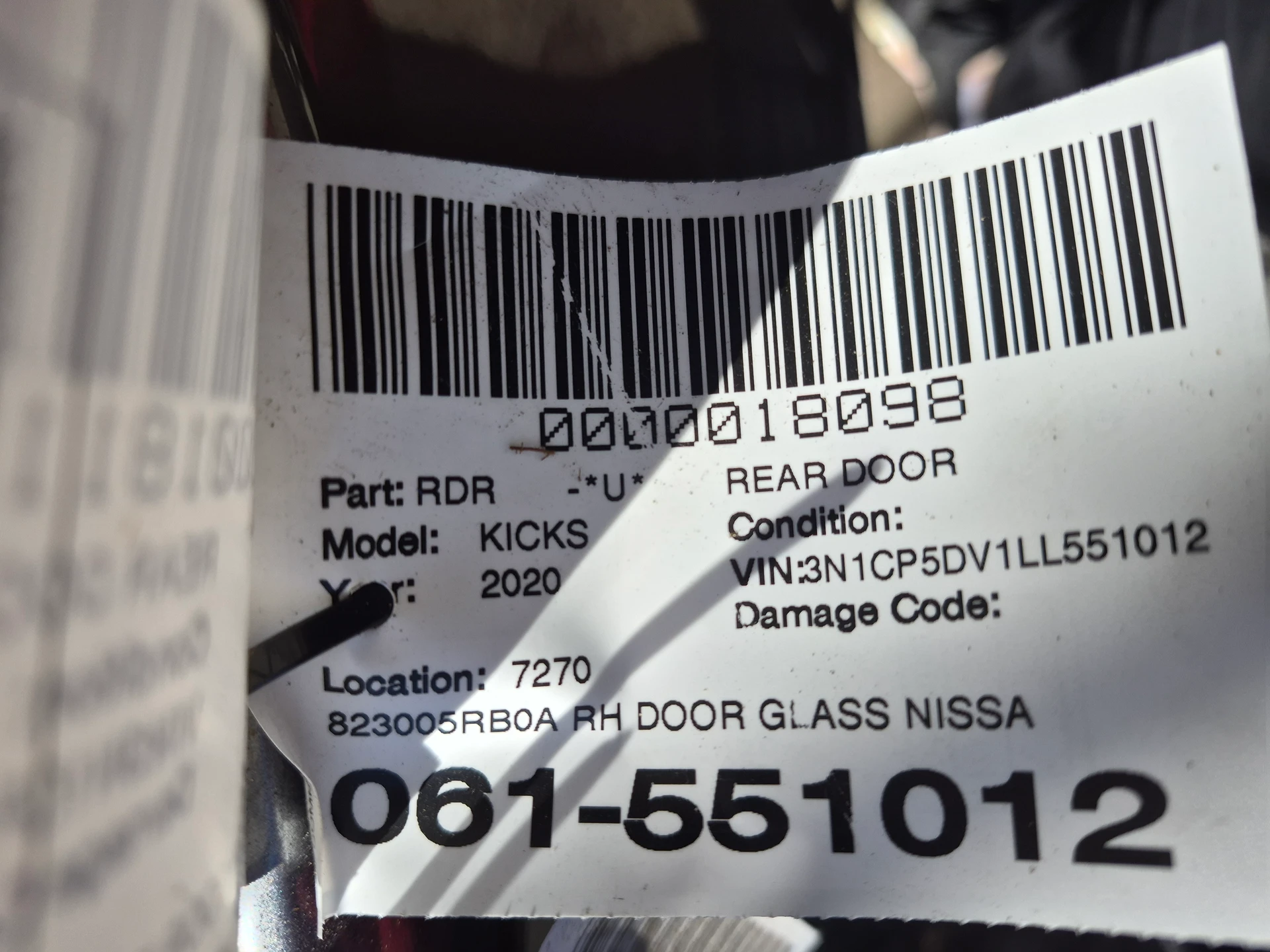 Rh Door Glass · 2