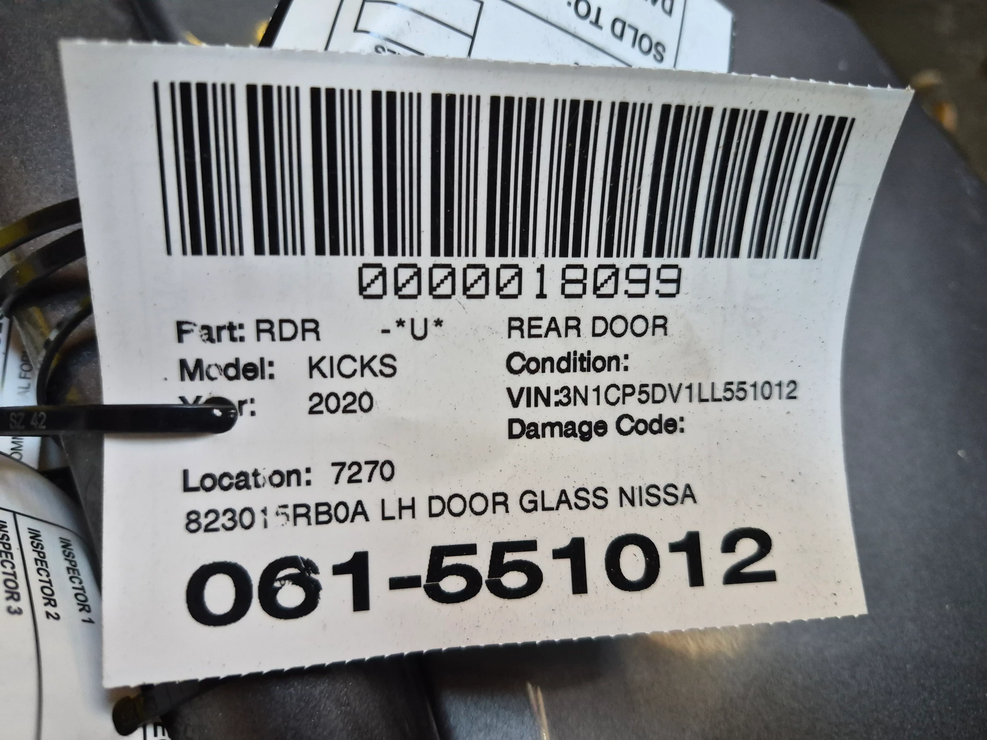 Lh Door Glass · 2