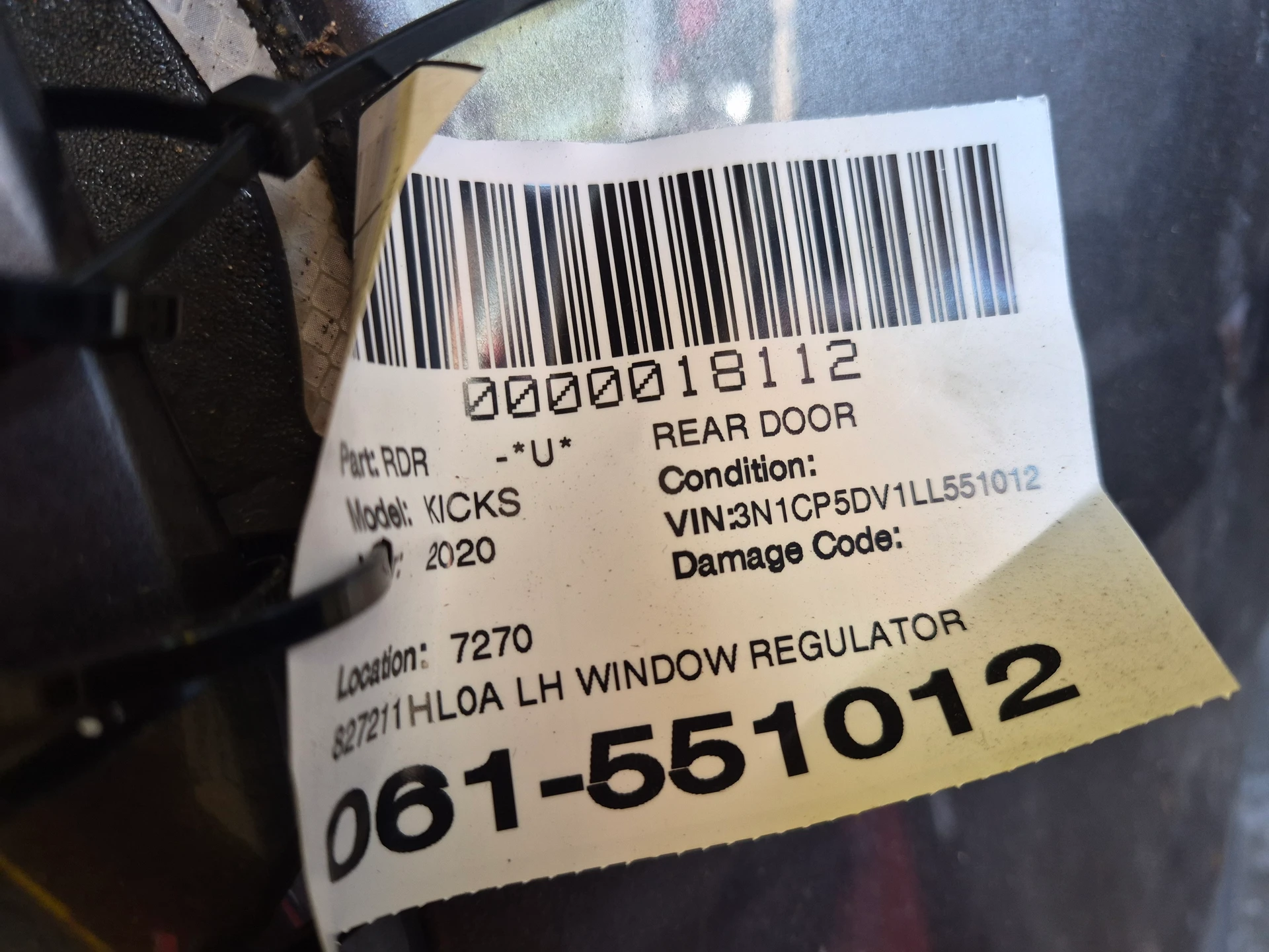 Lh Window Regulator · 2