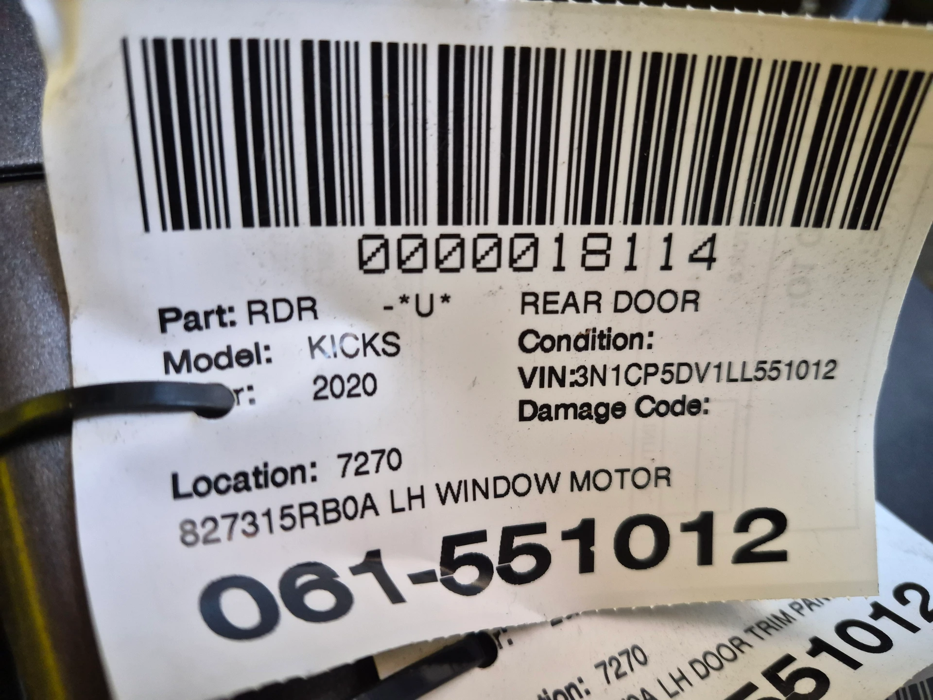 Lh Window Motor · 2