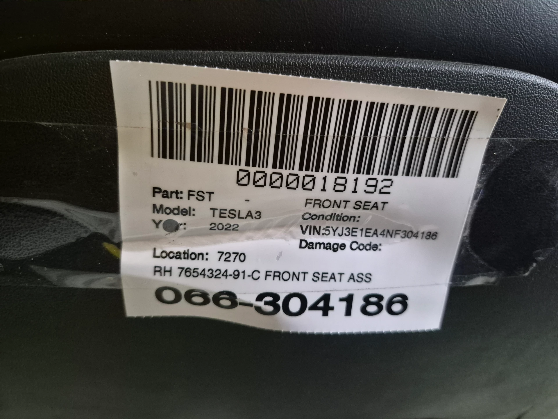 Rh Front Seat Assy · 2