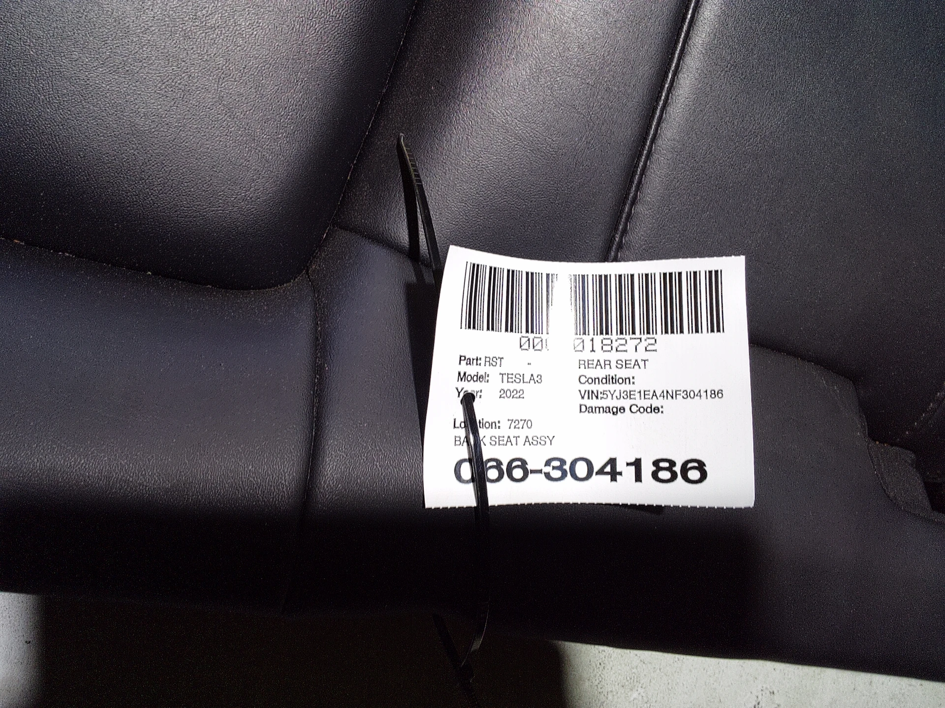 Back Seat Assy · 2