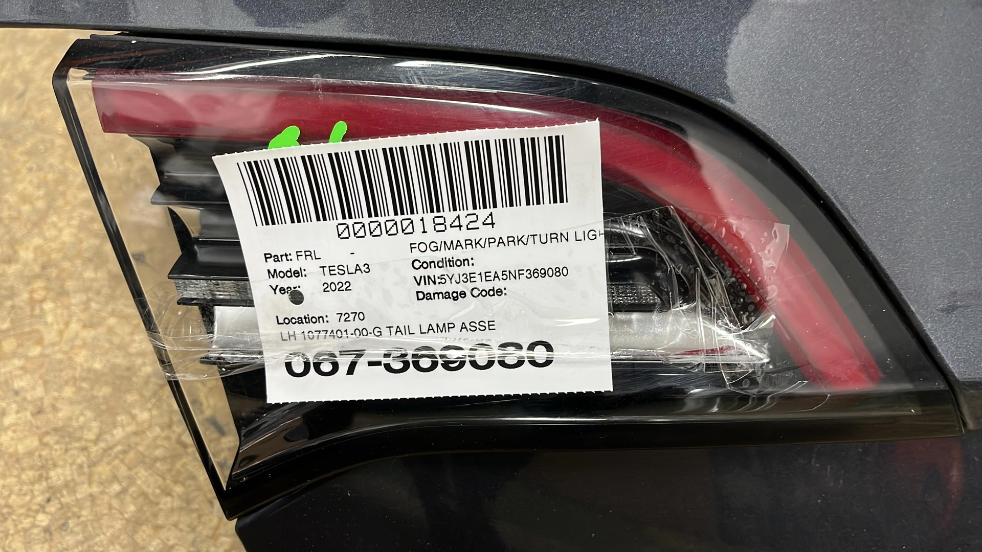 Lh Tail Lamp Assembly - Liftgate - Trunk Sae · 1