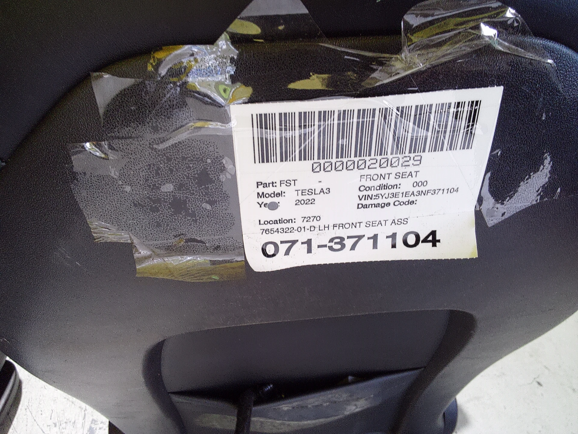 Lh Front Seat Assy · 2
