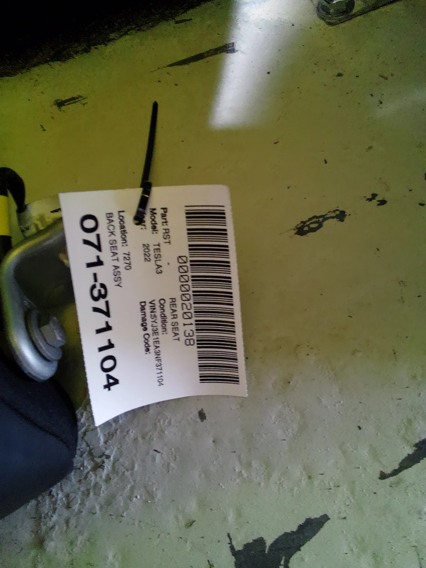 Back Seat Assy · 2