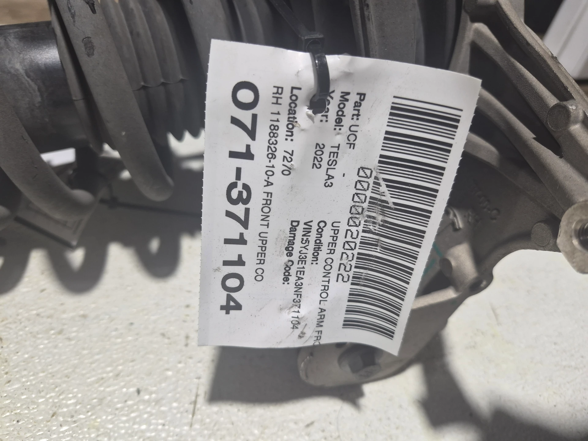 Rh Front Upper Control Arm Assembly - Right Hand · 2
