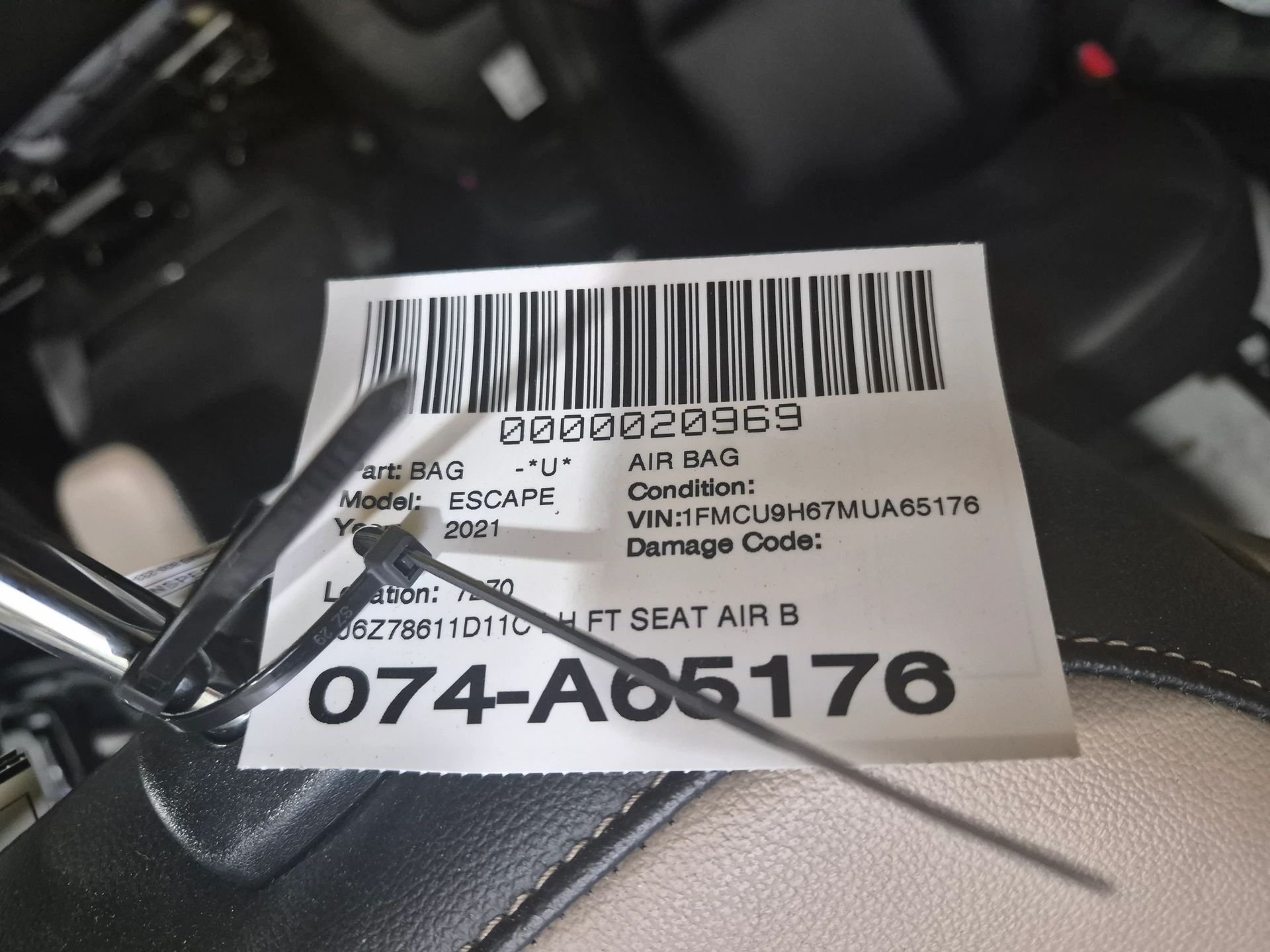 Lh Ft Seat Air Bag · 2