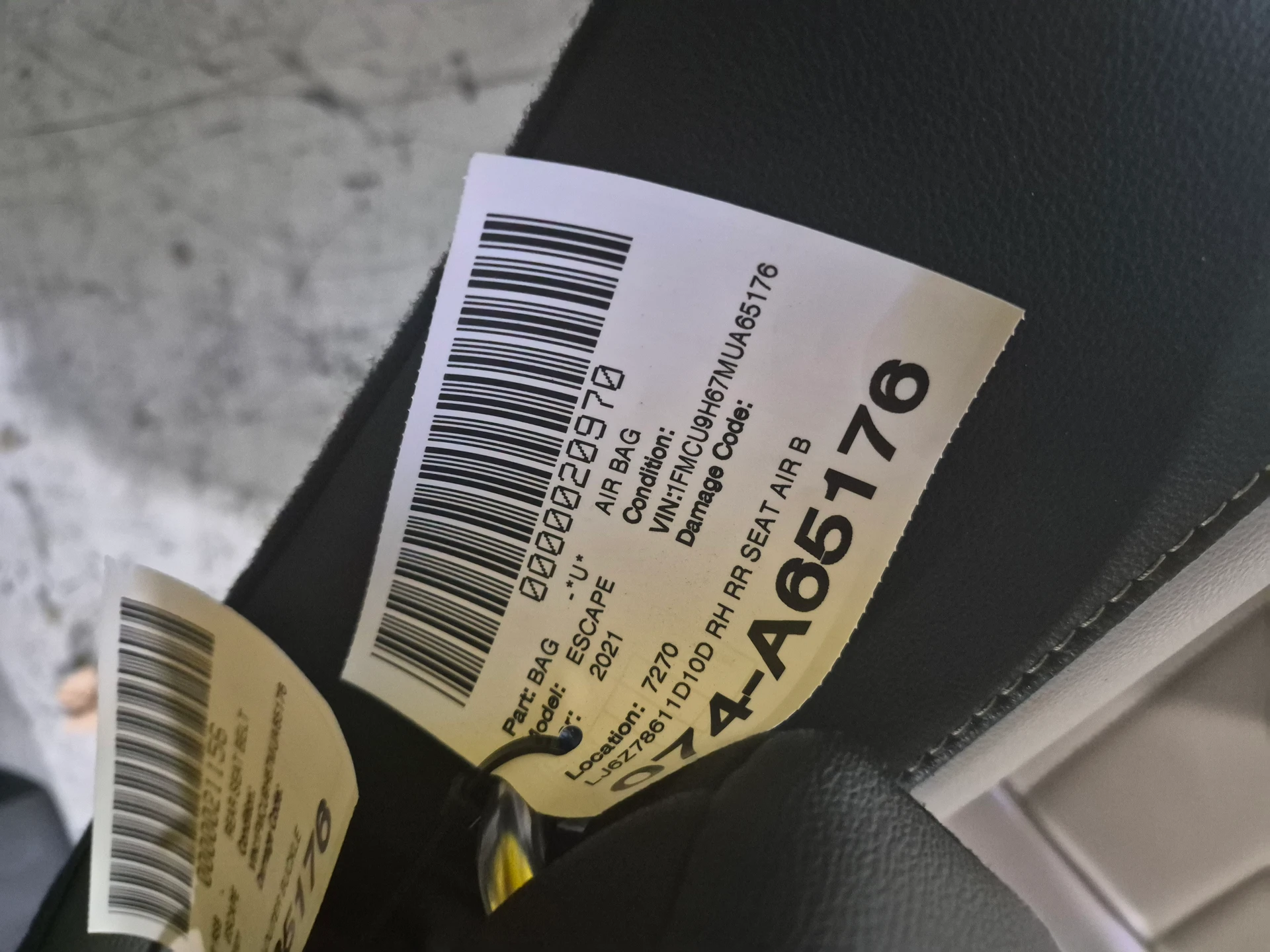 Rh Rr Seat Air Bag · 3