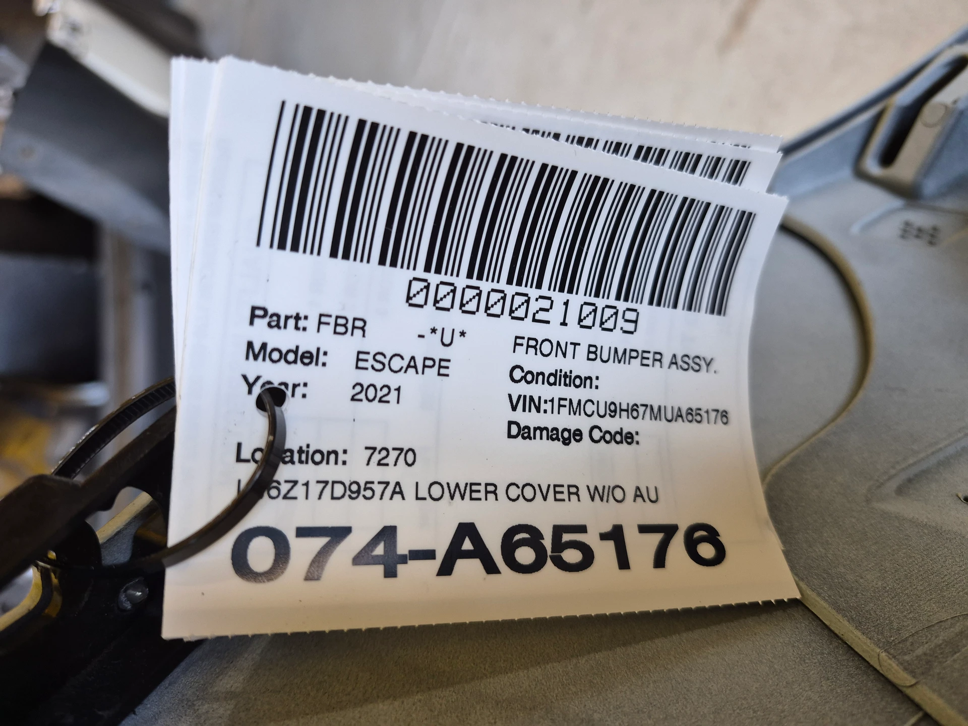 Lower Cover w/o Auto Park · 2