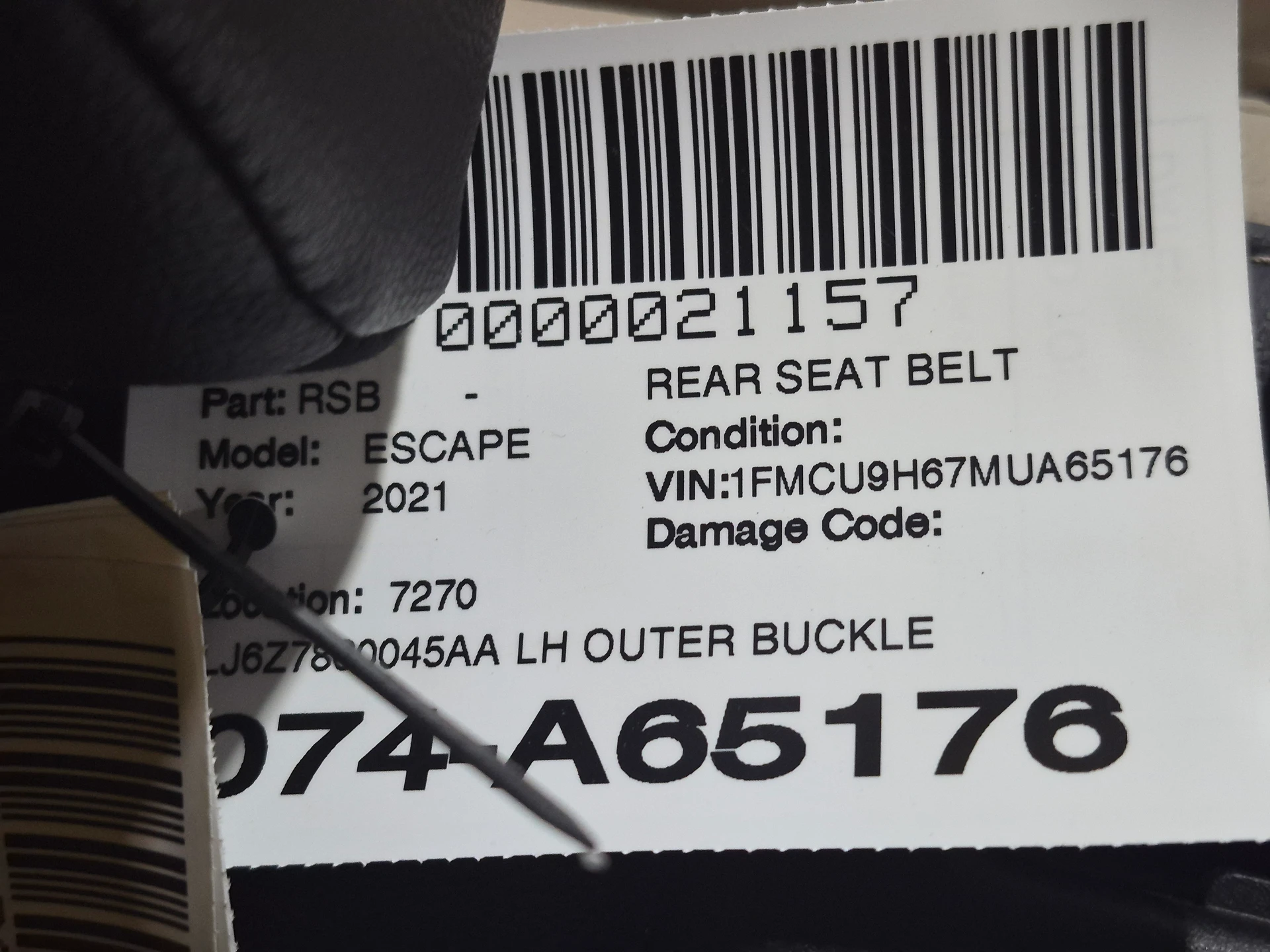 Lh Outer Buckle · 3
