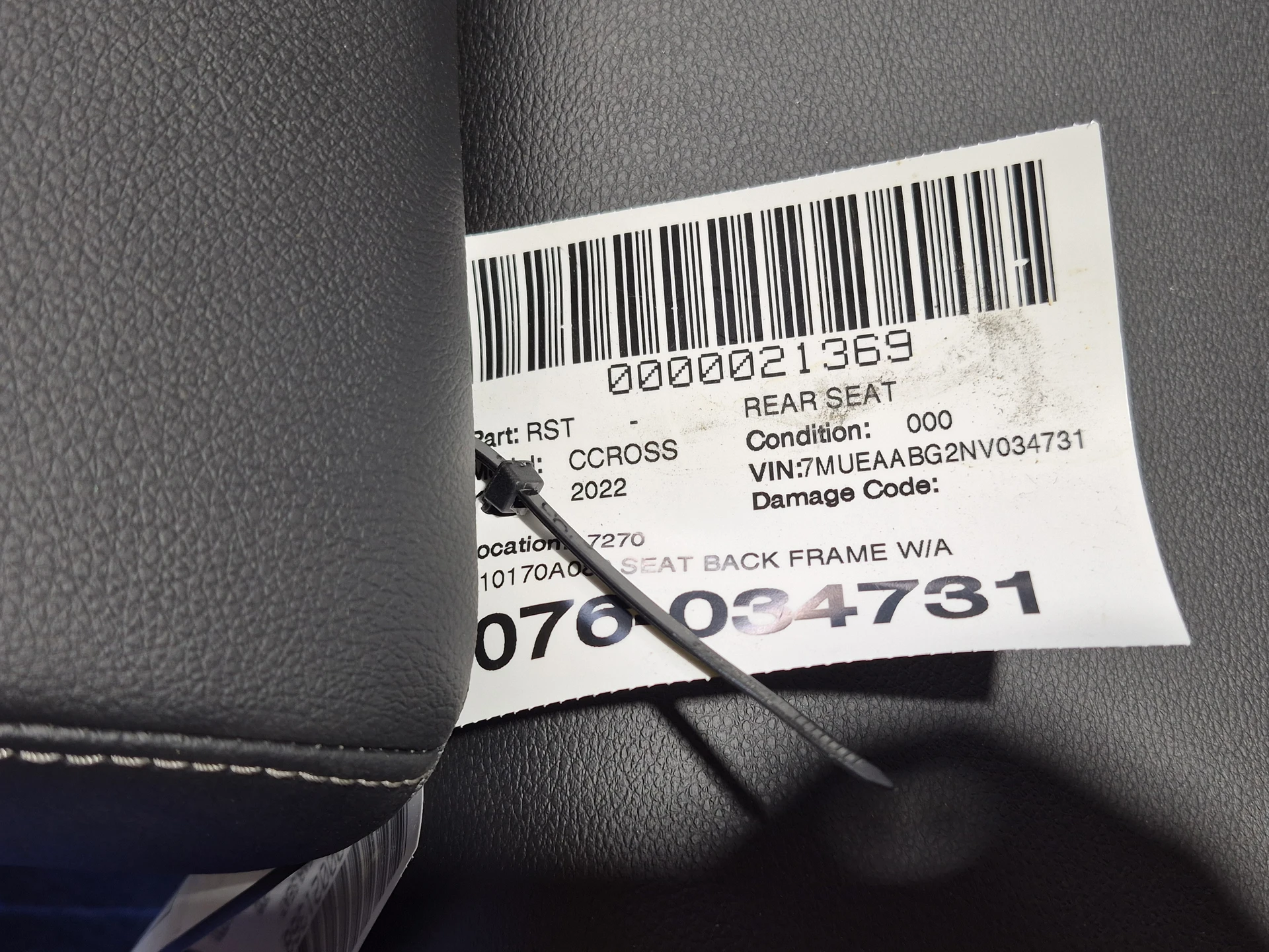 Seat Back Frame W/armrest · 2