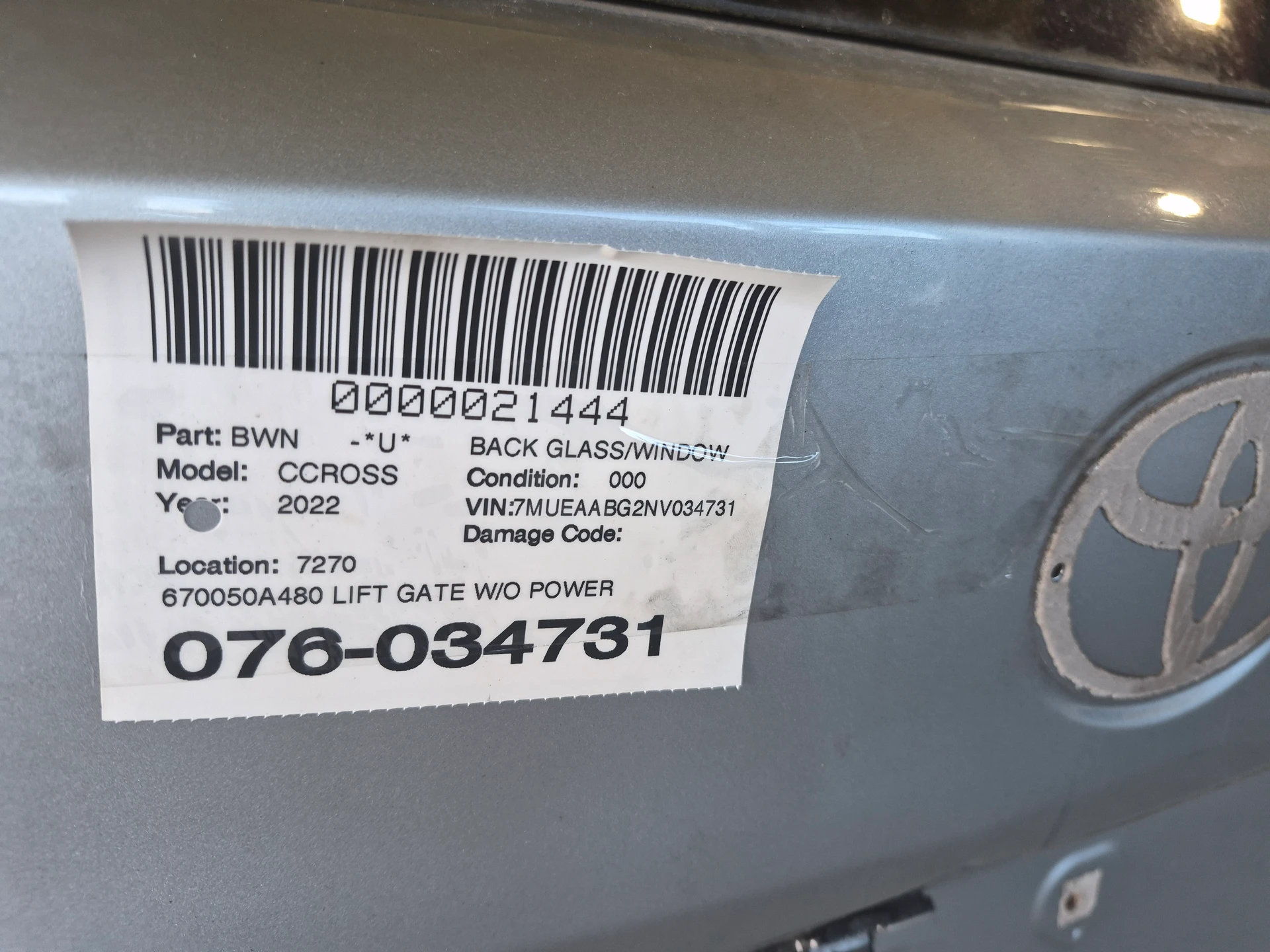 Lift Gate w/o Power Hss · 3