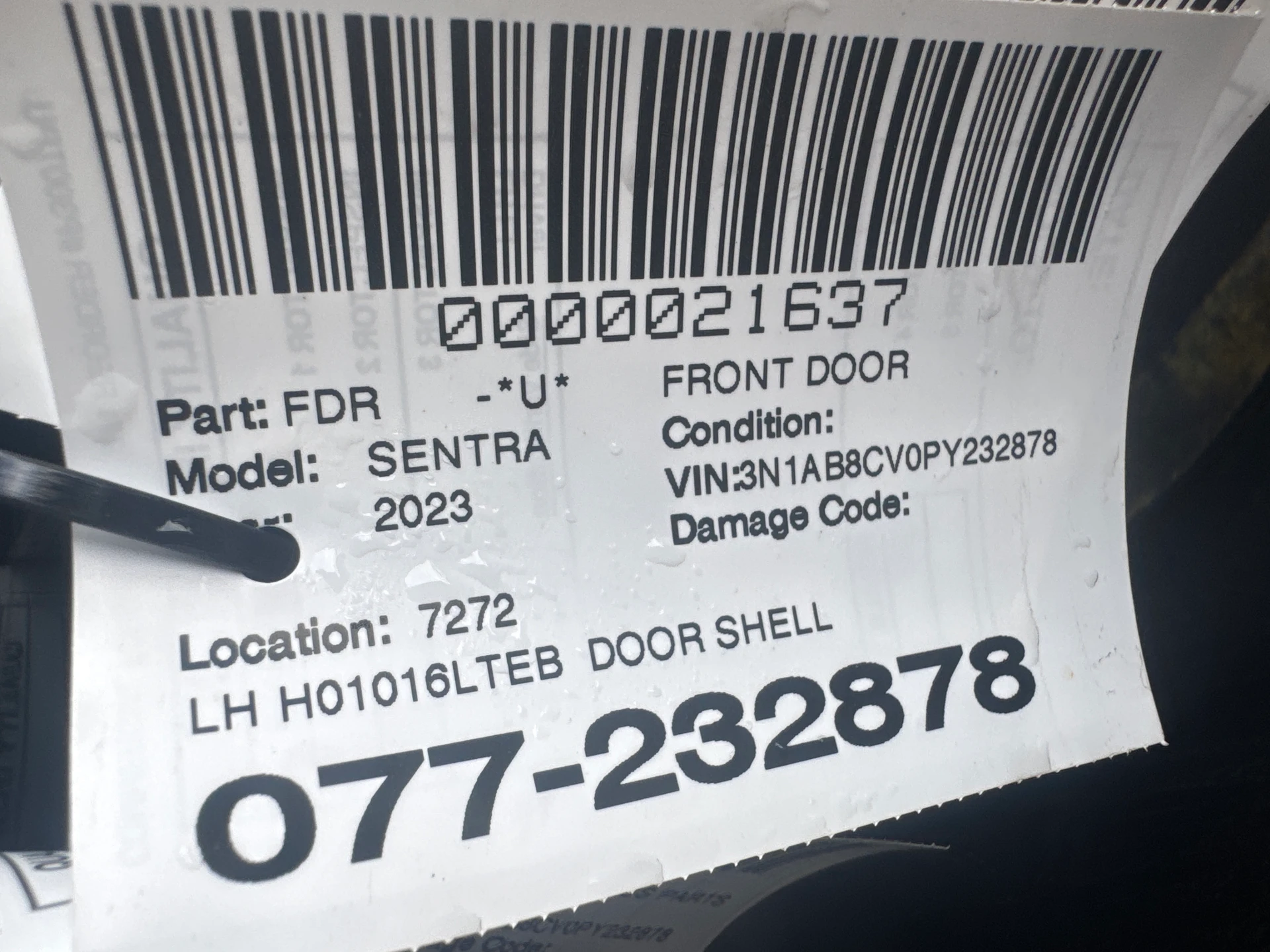Lh Door Shell · 2